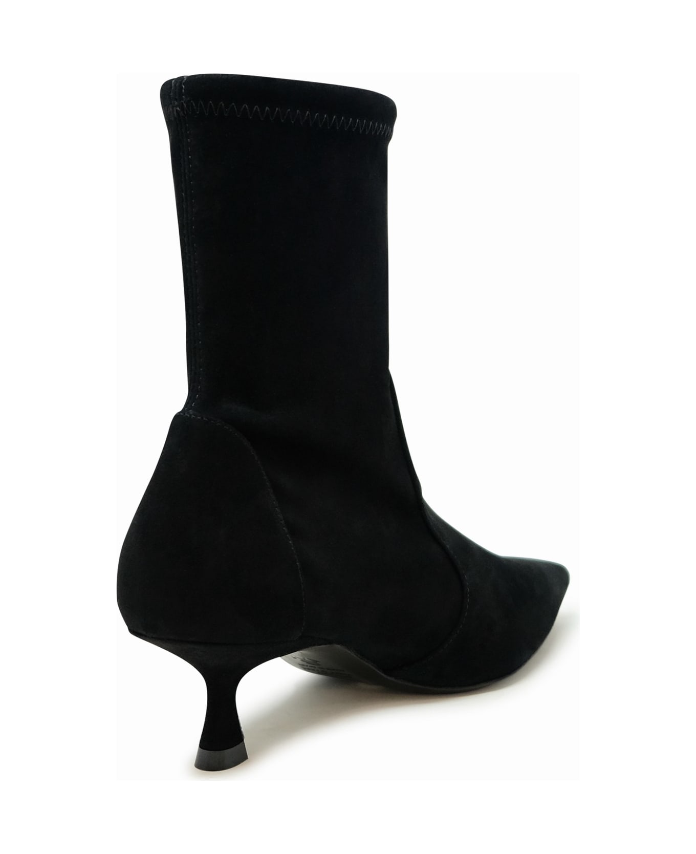 Stuart Weitzman Black Suede Naomi 50 Bootie - BLACK