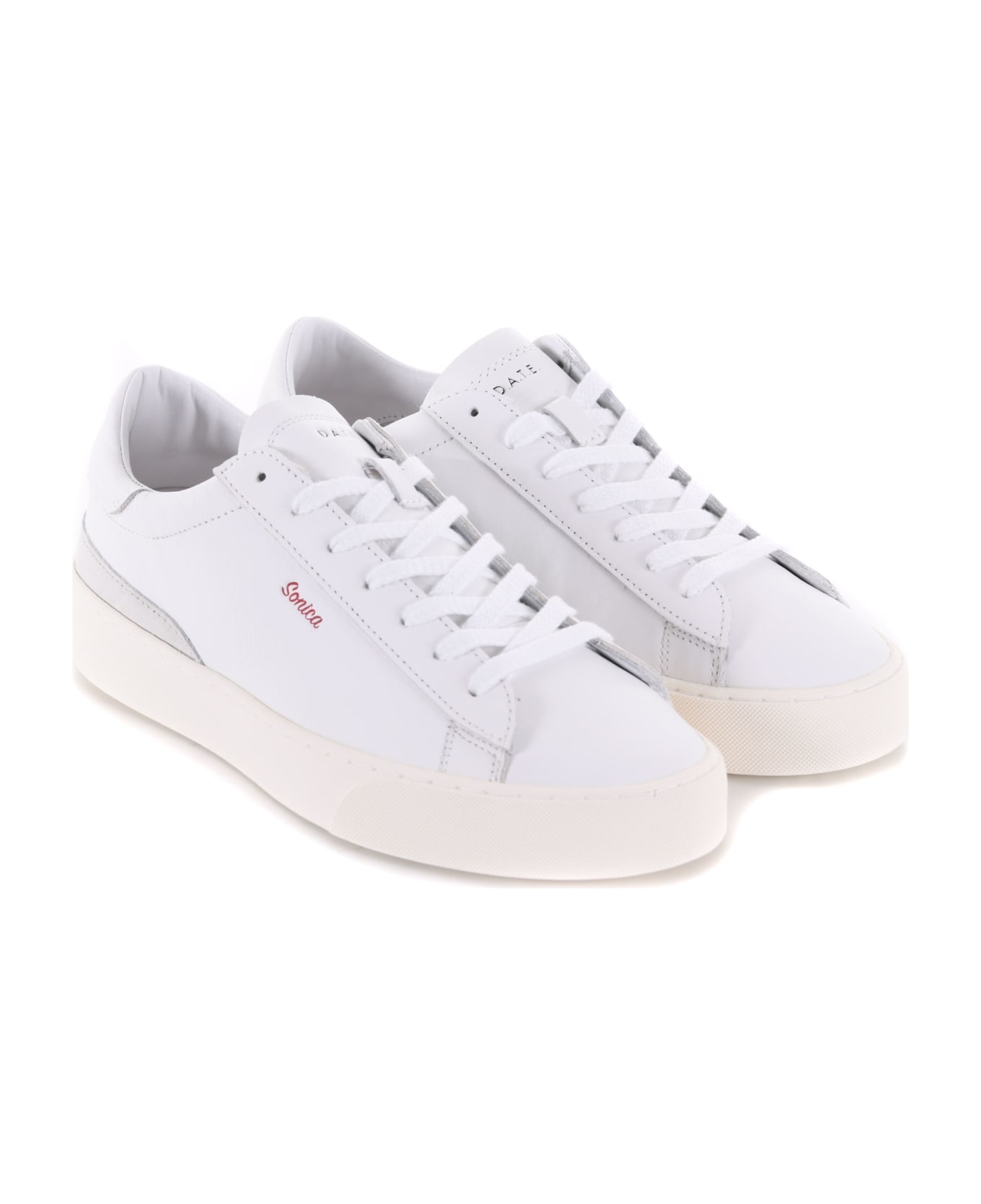 D.A.T.E. Men's Sneakers Leather. - Bianco