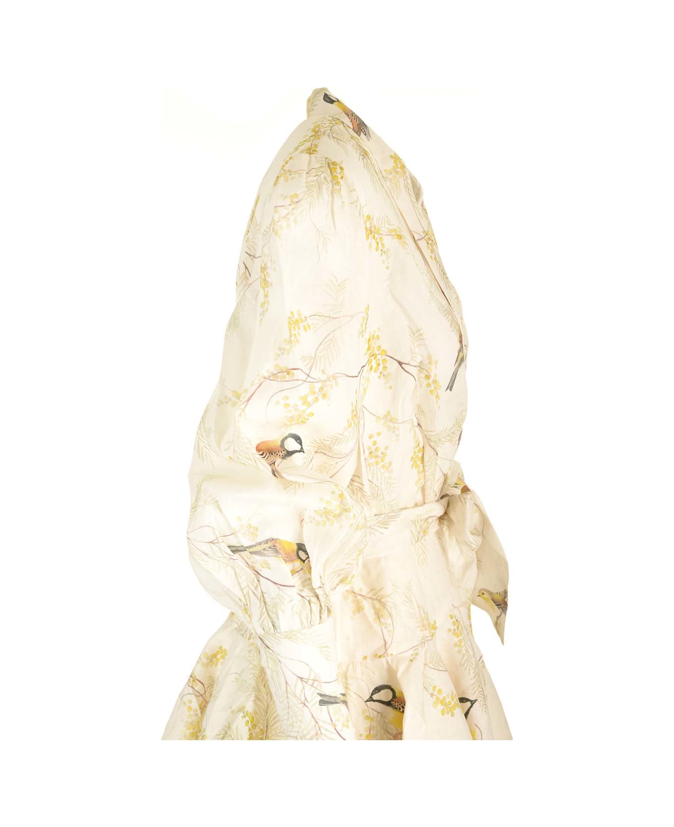 Zimmermann 'acacia Birds' Printed Mini Dress - Ivory ワンピース＆ドレス