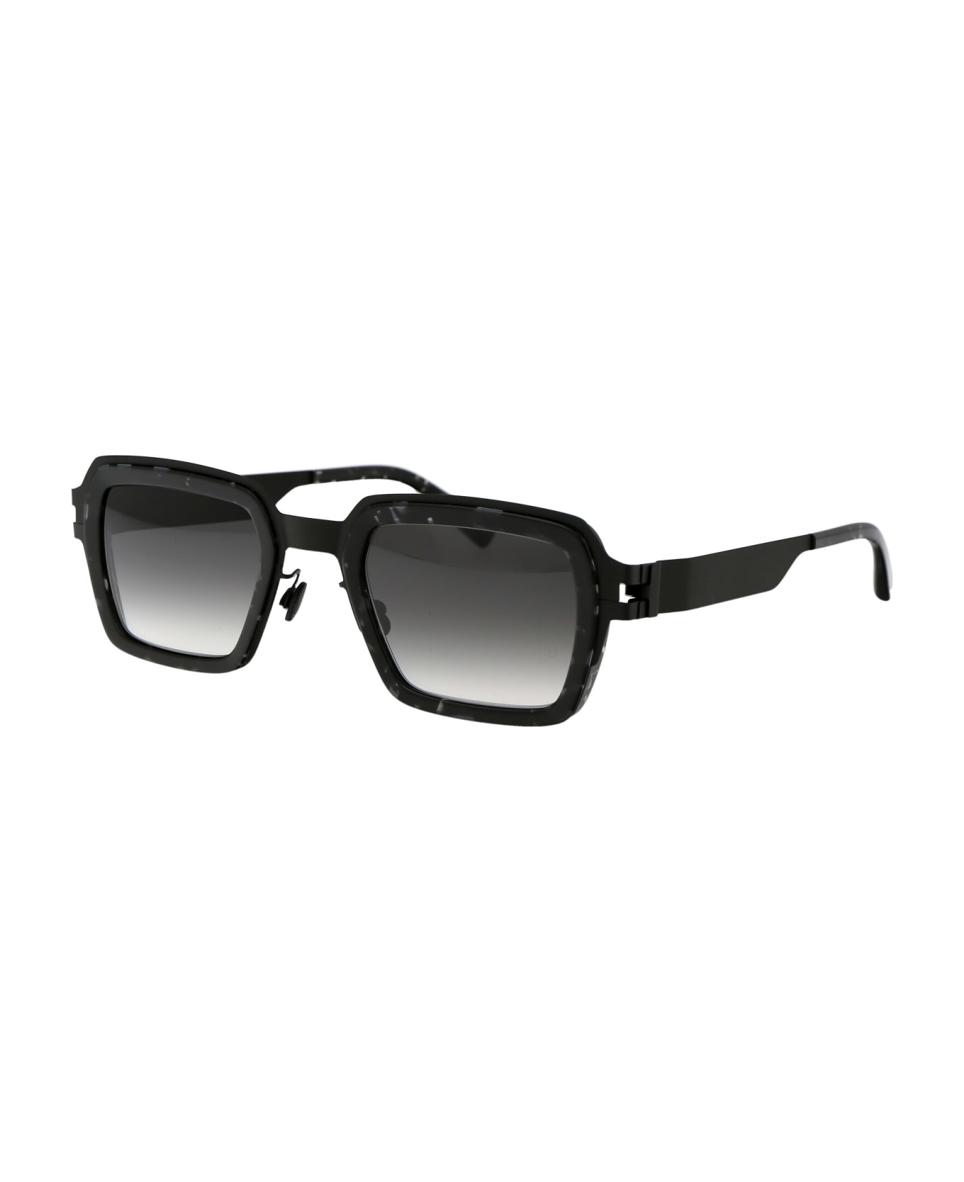Mykita Lennon Sunglasses - 876 A50 Black/Black Havana Raw Black Gradient