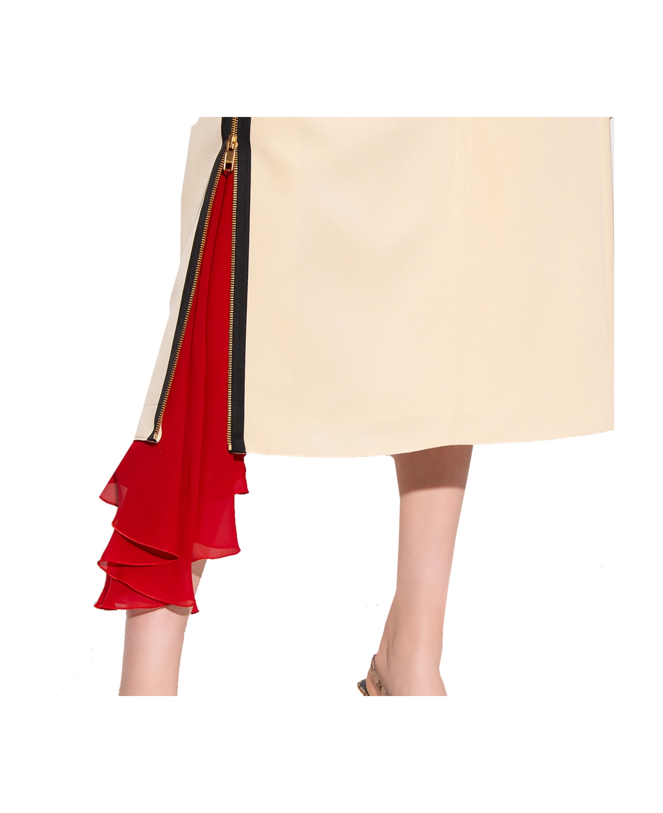 Gucci Silk Viscose Faille Skirt - Beige