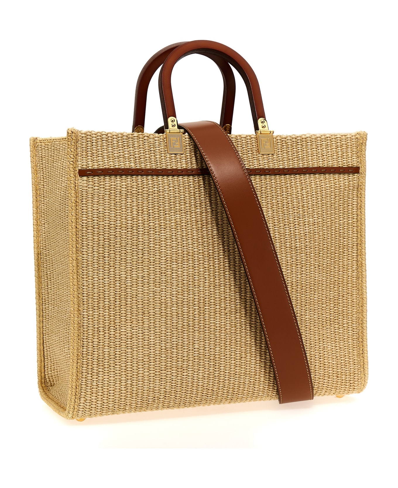 Fendi 'fendi Sunshine Medium' Shopping Bag - Beige