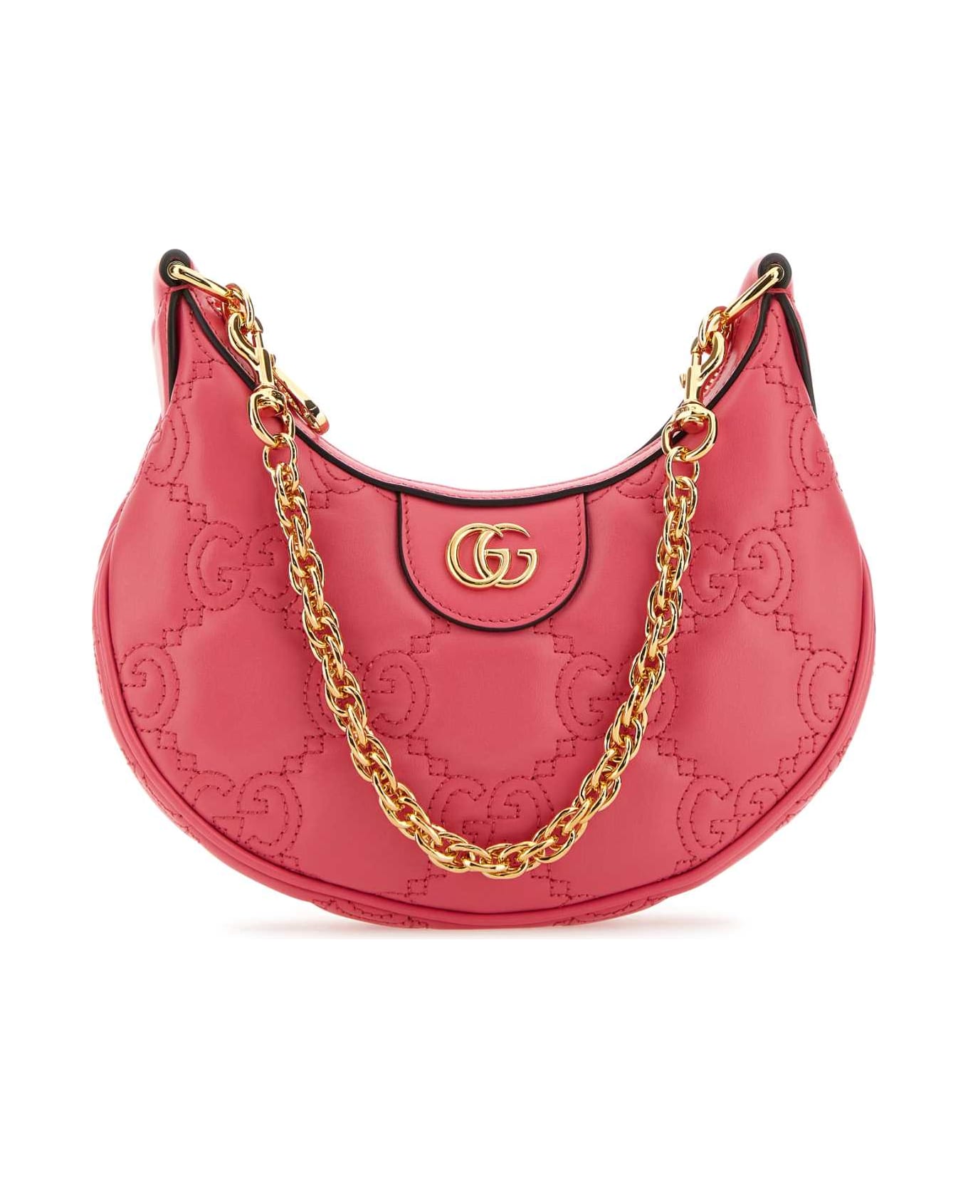 Gucci Dark Pink Leather Mini Gg Matelassã© Handbag - RHODAMINEPINK