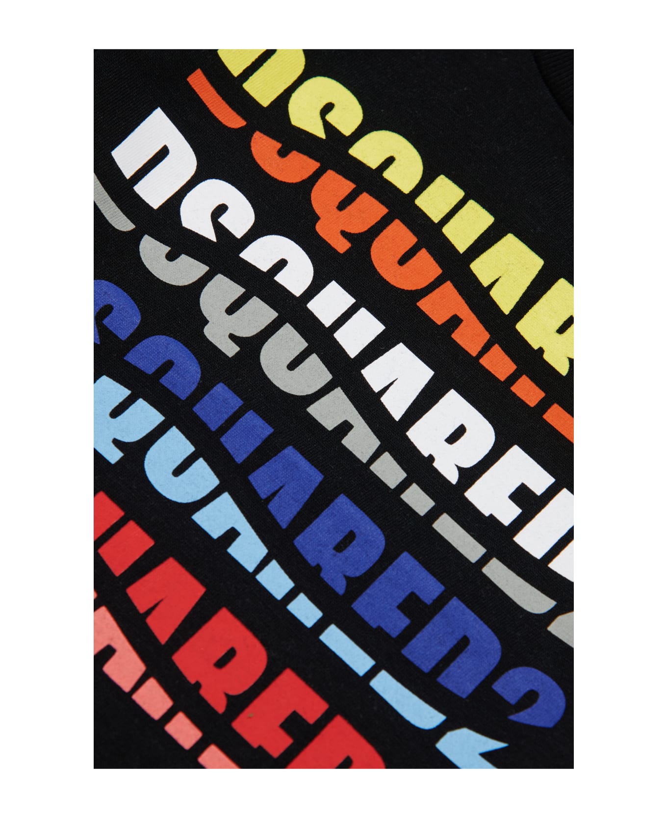 Dsquared2 D2t1025b T-shirt Dsquared Wave-effect Multicolor Branded T-shirt - Nero