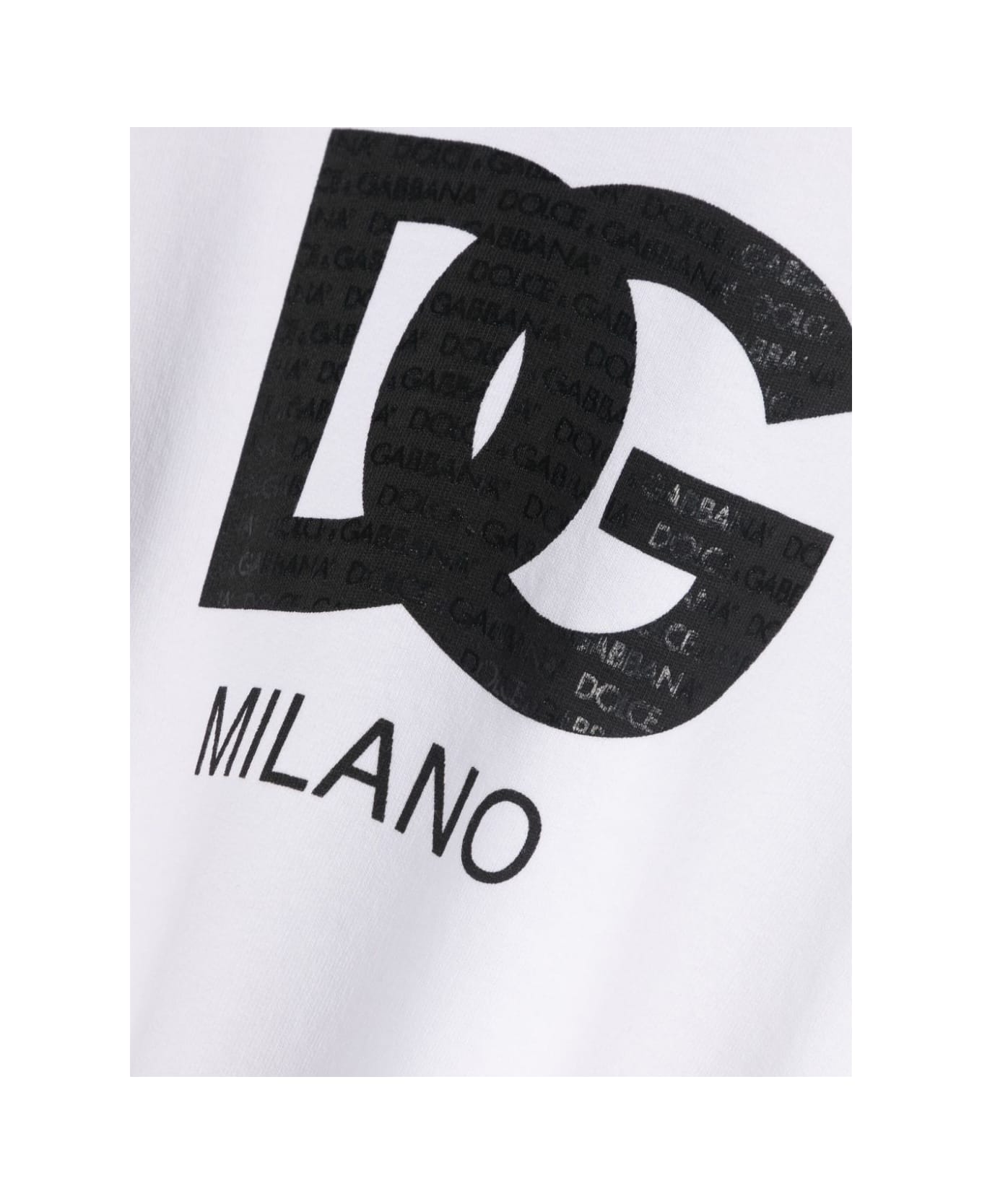 Dolce & Gabbana Felpa Con Stampa - White