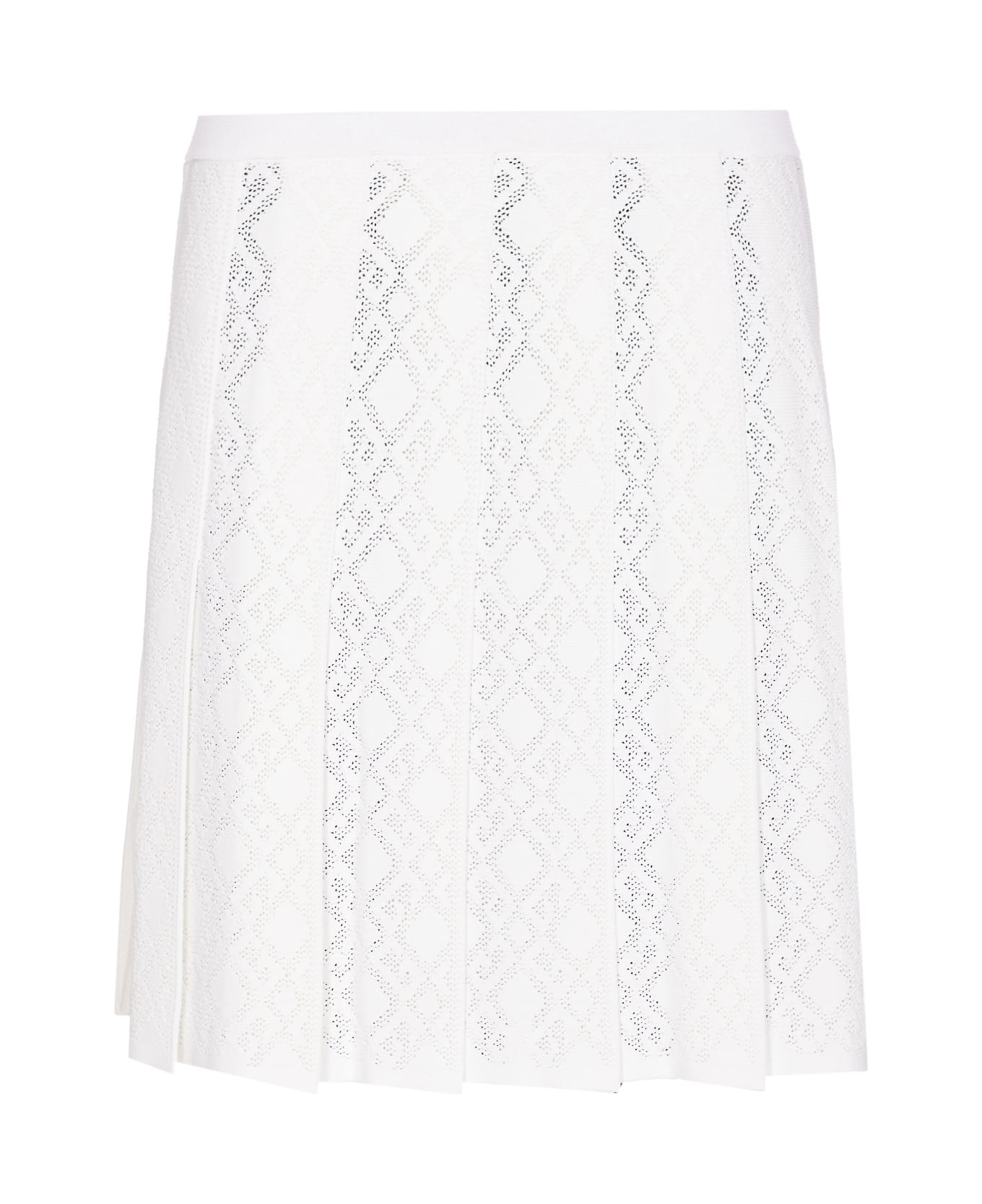 Givenchy Pleated Monogram Skirt - White