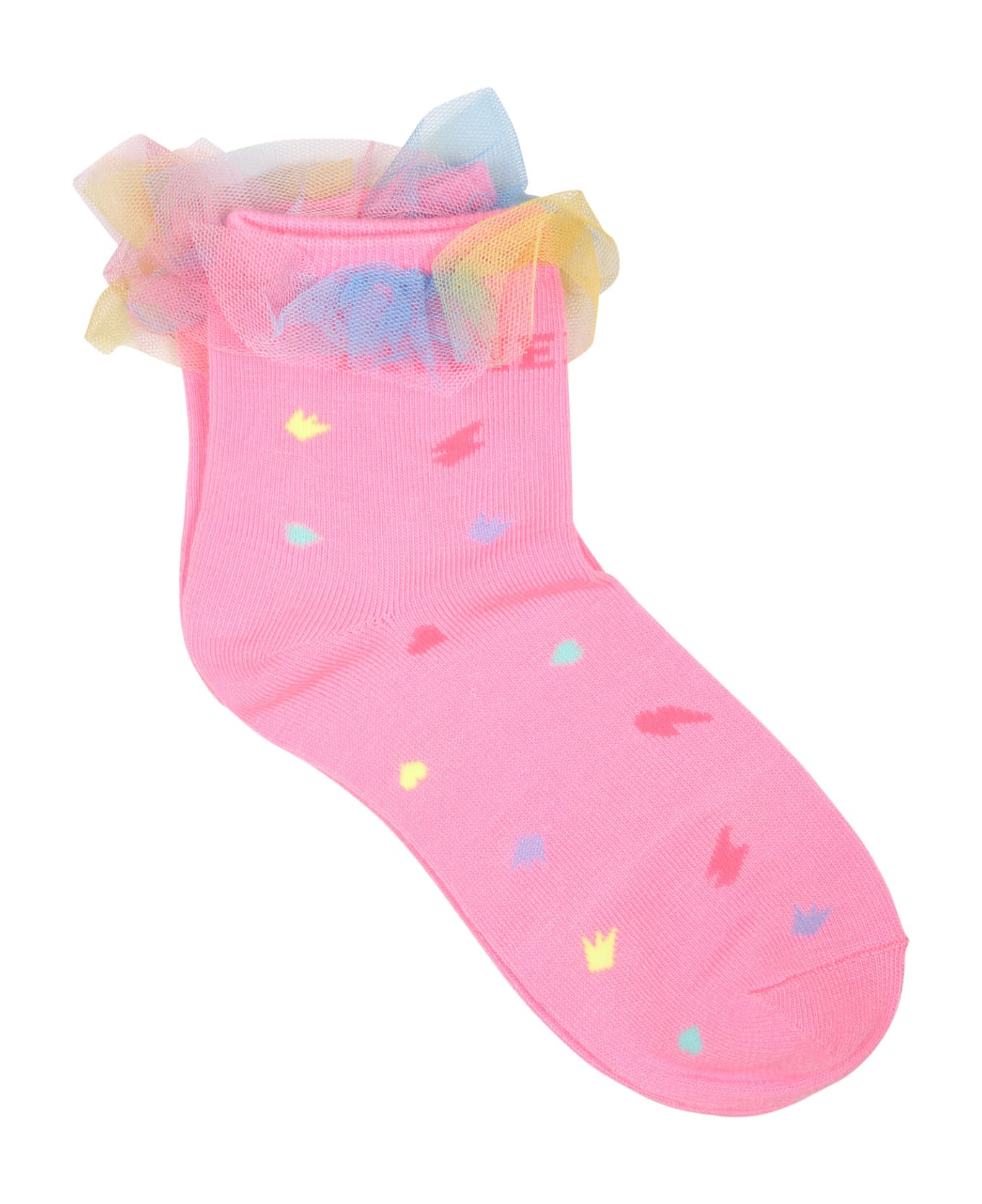 Billieblush Pink Socks For Girl With Ruffles - Pink