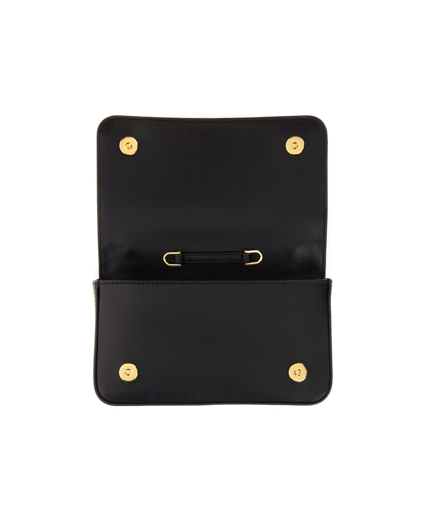 Moschino Leather Shoulder Bag - BLACK
