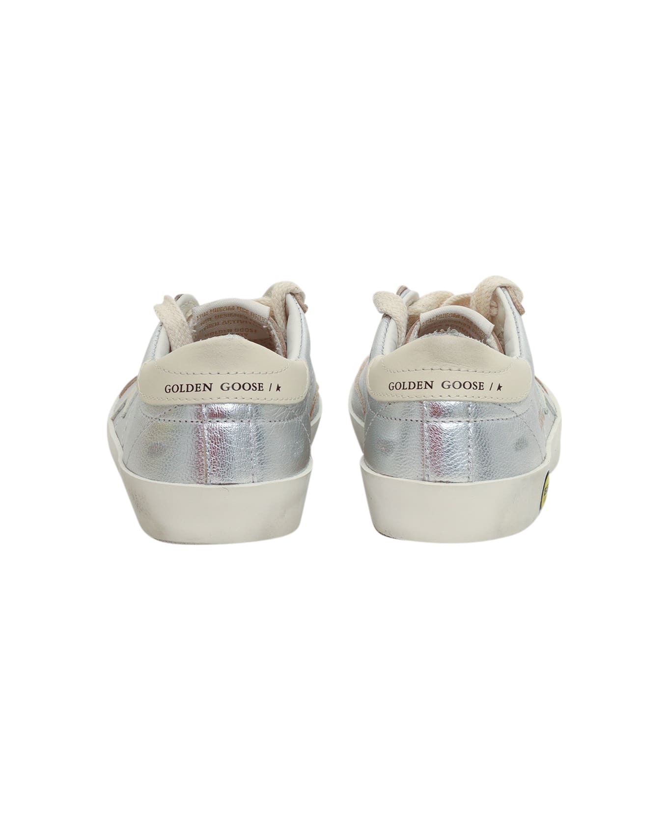 Golden Goose Super Star Laminated Upper Leather Star And Heel - SILVER