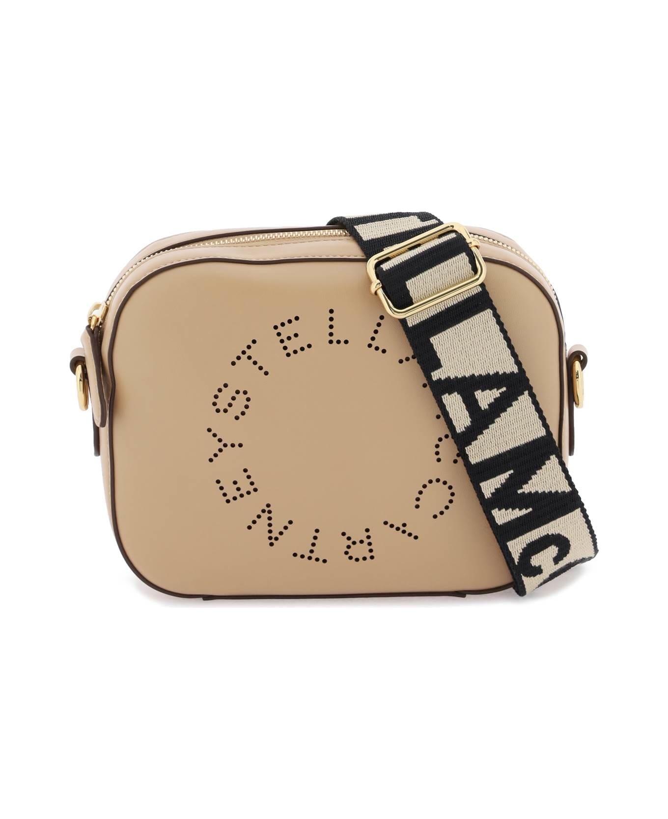 Stella McCartney Camera Bag With Perforated Stella Logo - Sand