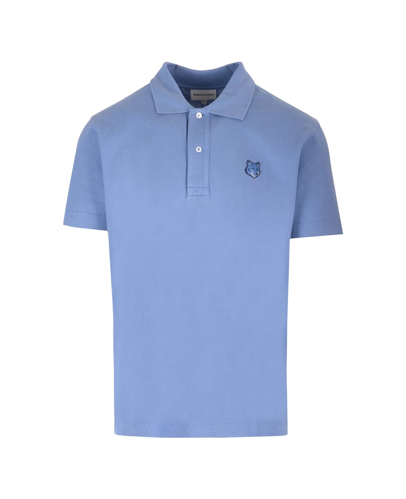 Maison Kitsuné Relaxed Fit Polo Shirt - Clear Blue