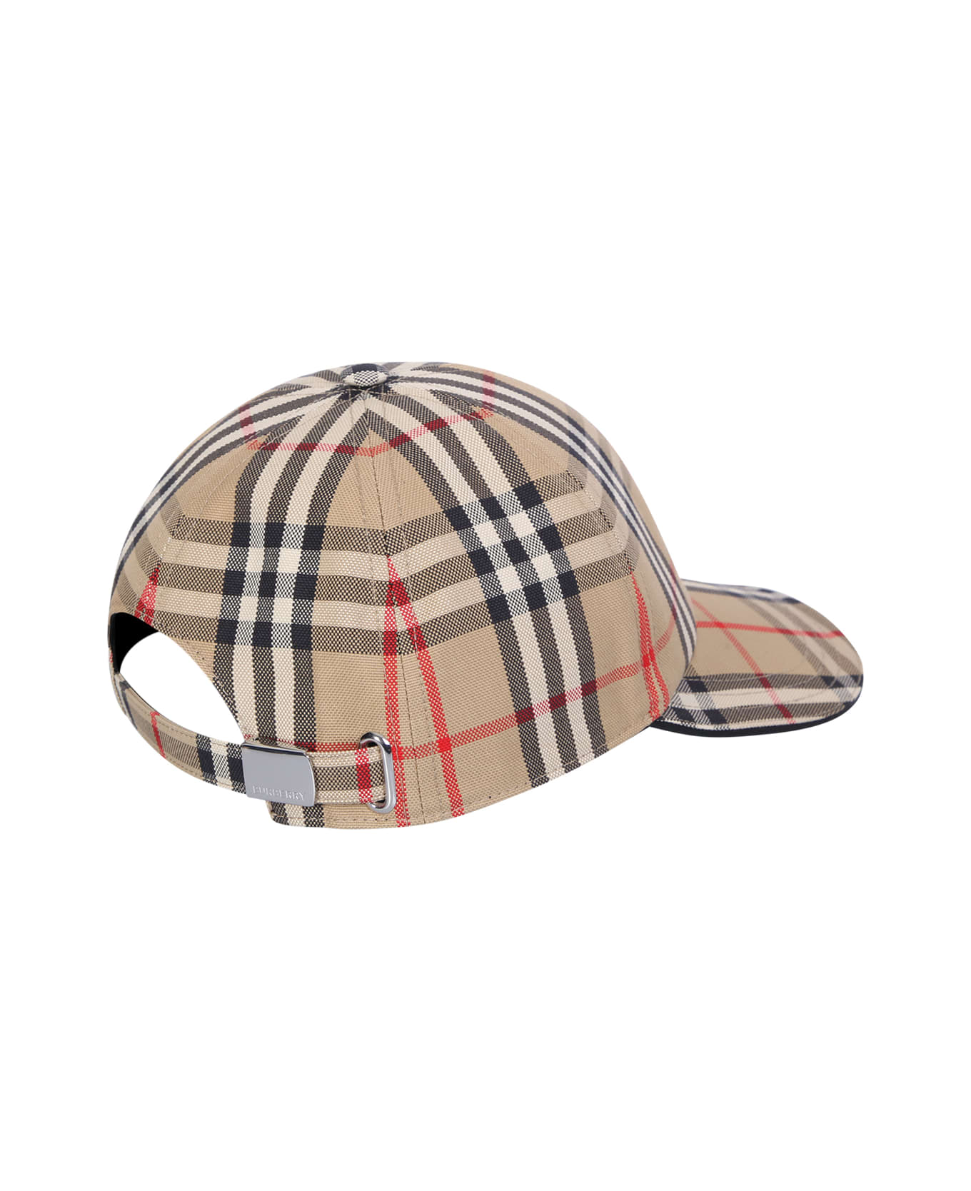Burberry Check Pattern Baseball Cap - Archive Beige 帽子