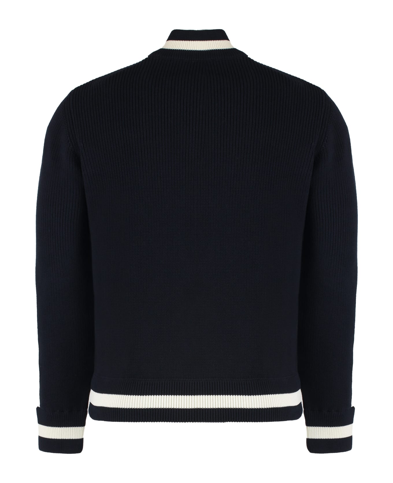 Moncler Cardigan With Padded Front Panel - blue