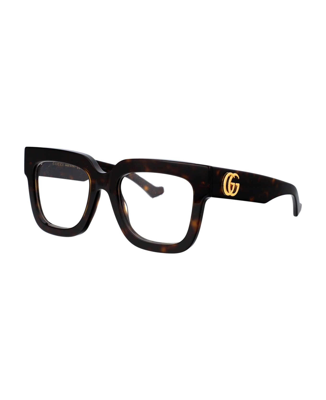 Gucci Eyewear Gg1549o Glasses - 002 HAVANA HAVANA TRANSPARENT