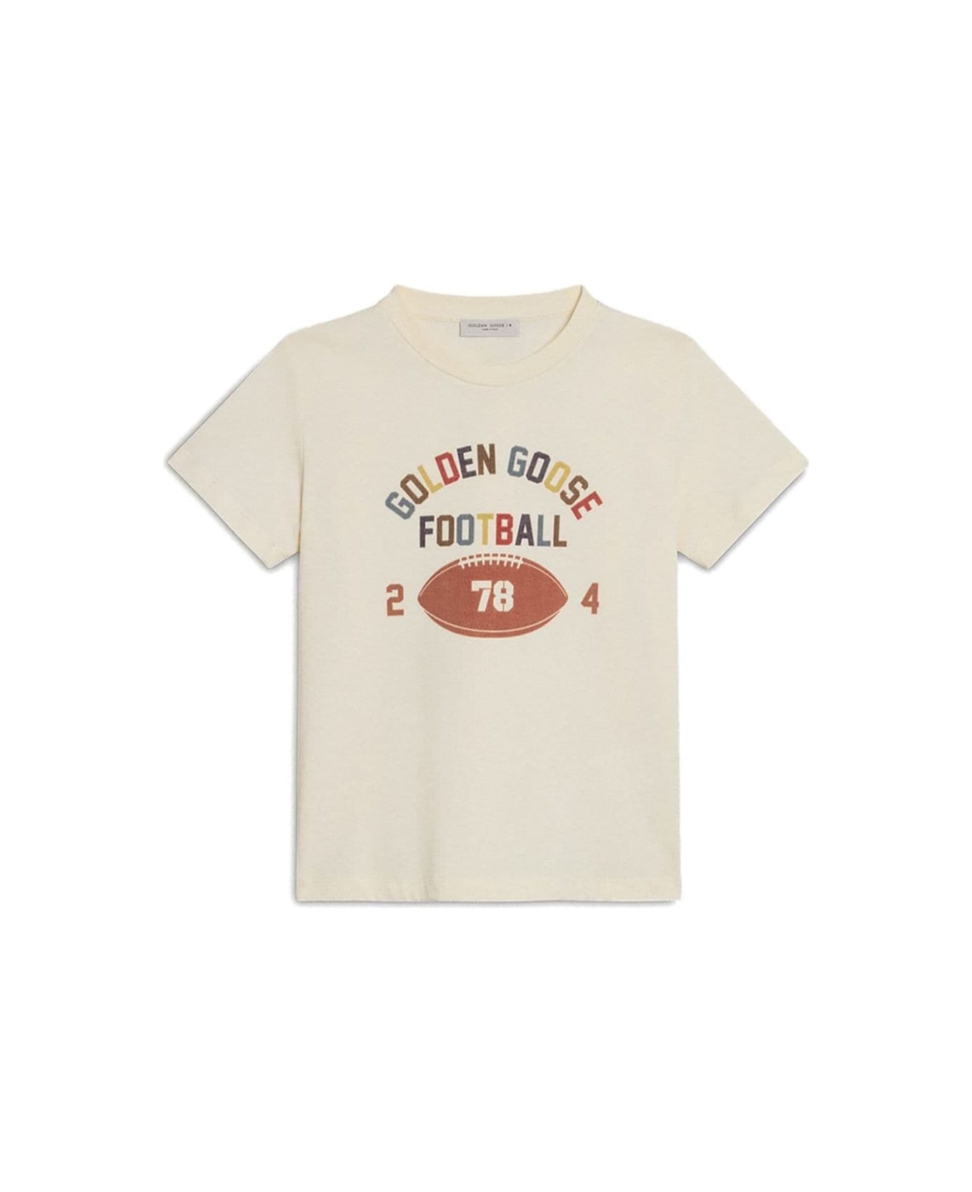 Golden Goose T-shirt Golden State Football Print - White Tシャツ＆ポロシャツ