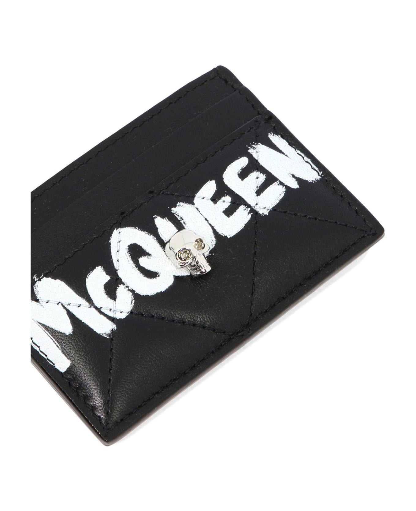 Alexander McQueen Skull Plaque Cardholder - Nero