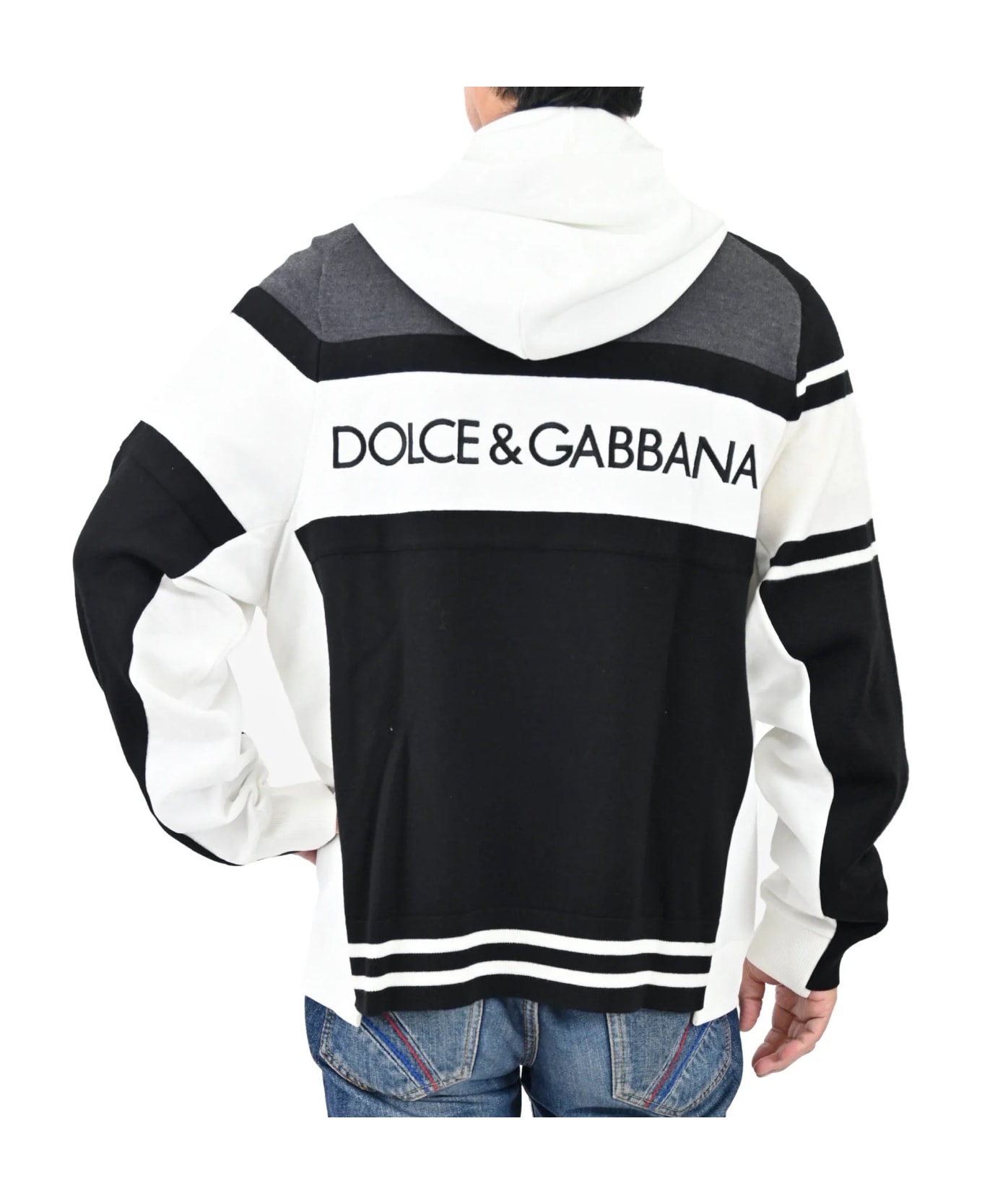 Dolce & Gabbana Cotton Hooded Sweatshirt - Black フリース