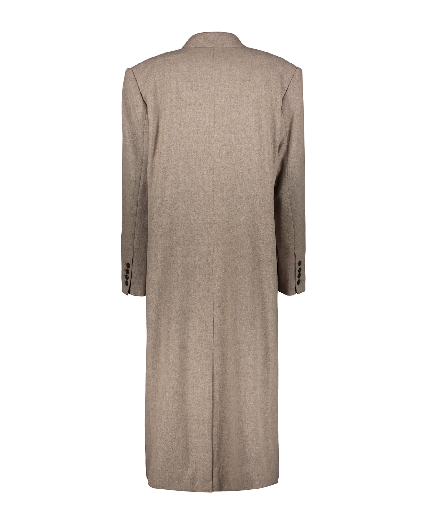 Low Classic Wool Blend Double-breasted Coat - Beige