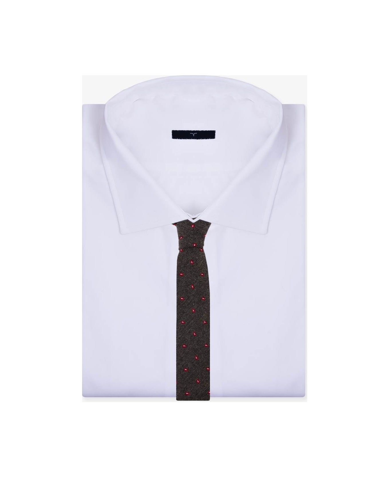Larusmiani Jacquard Tie Tie - Grey