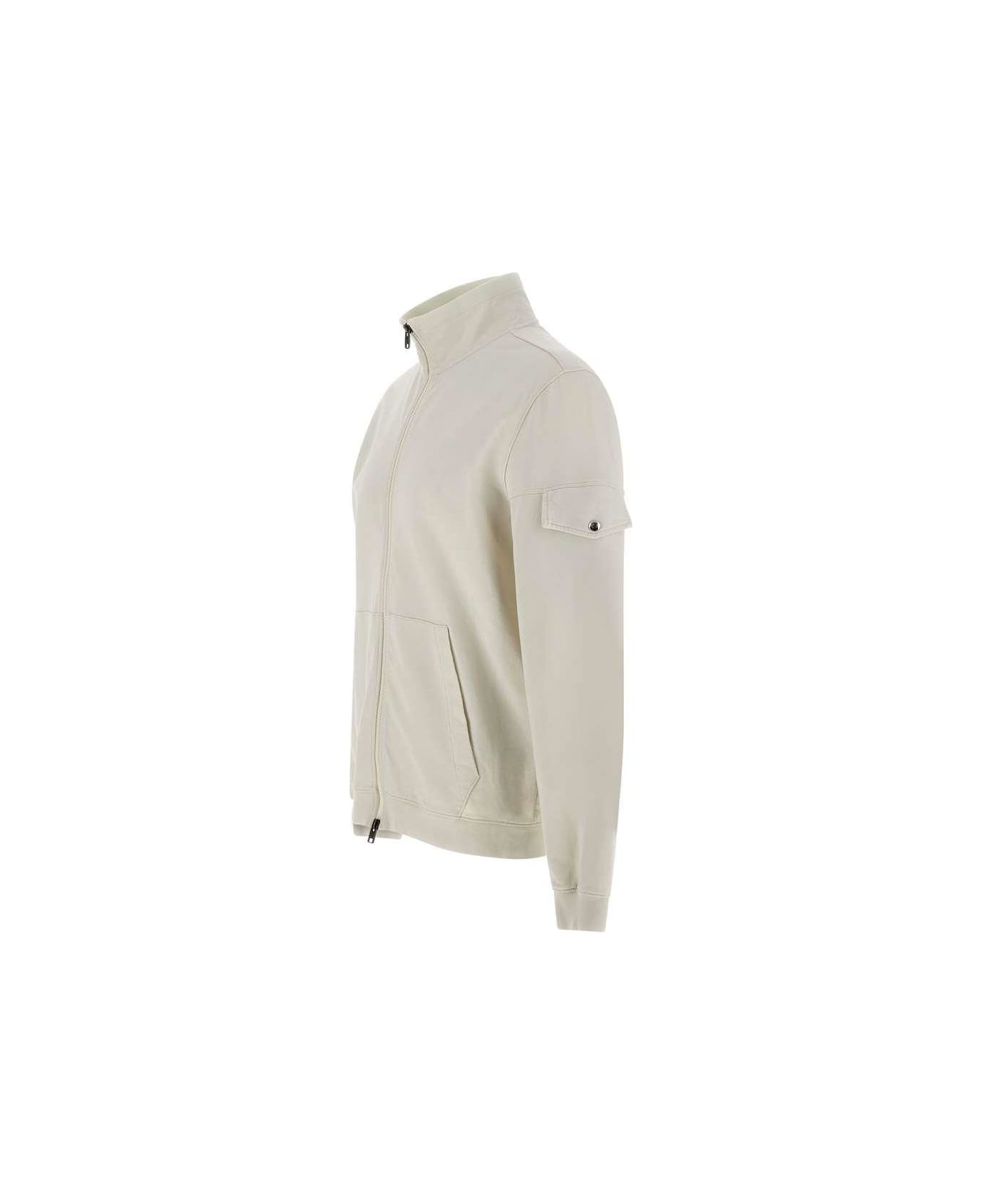 Woolrich Long-sleeved Zip-up Sweatshirt Woolrich - WHITE