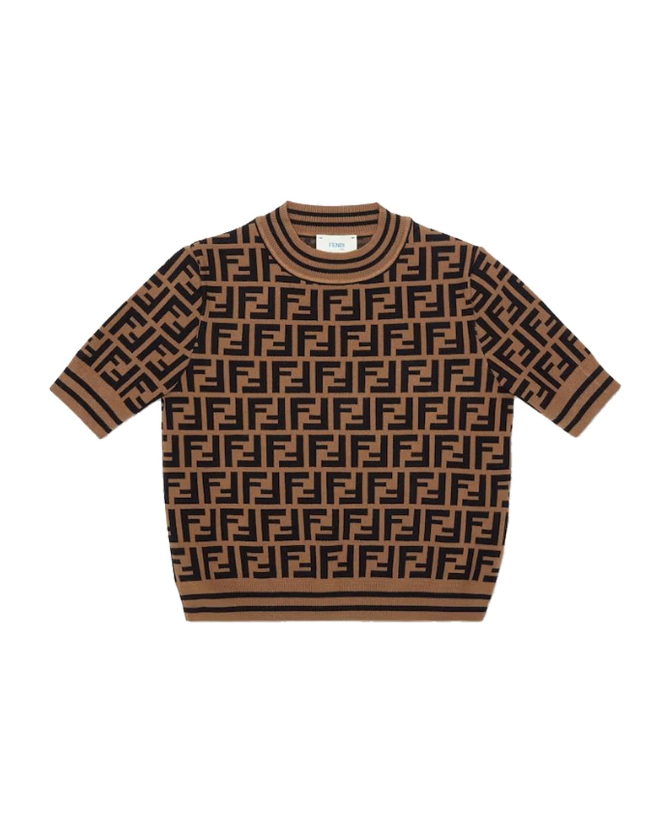 Fendi Kids T-shirts And Polos Brown - Brown