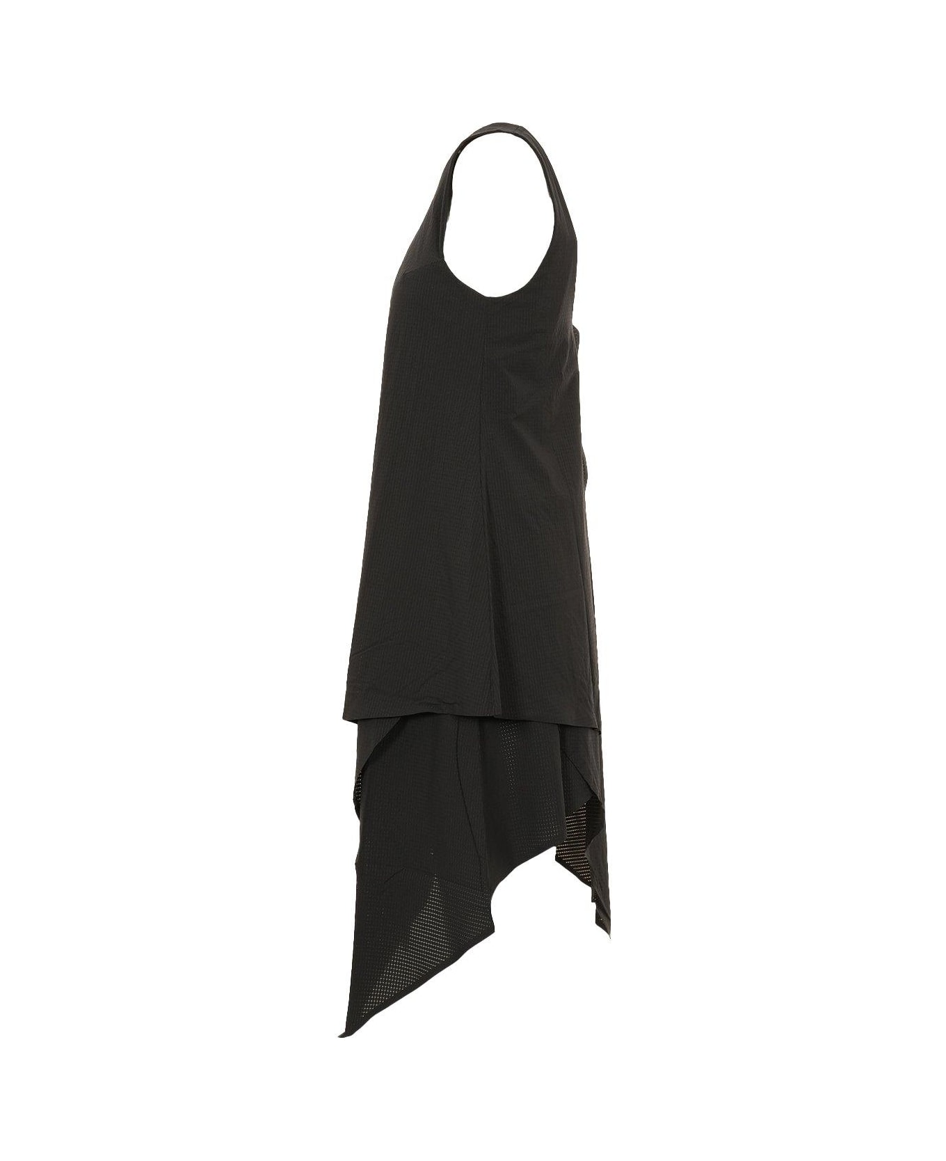 Y-3 Sleeveless Asymmetric Dress - BLACK