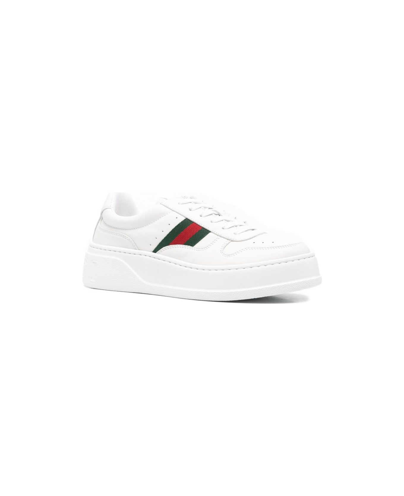 Gucci Chunky Leather Sneakers - White