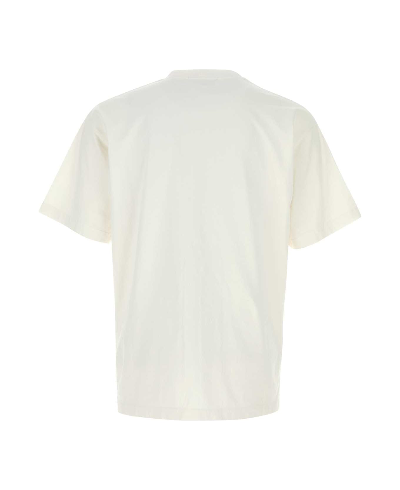 Stone Island White Cotton T-shirt - WHITE