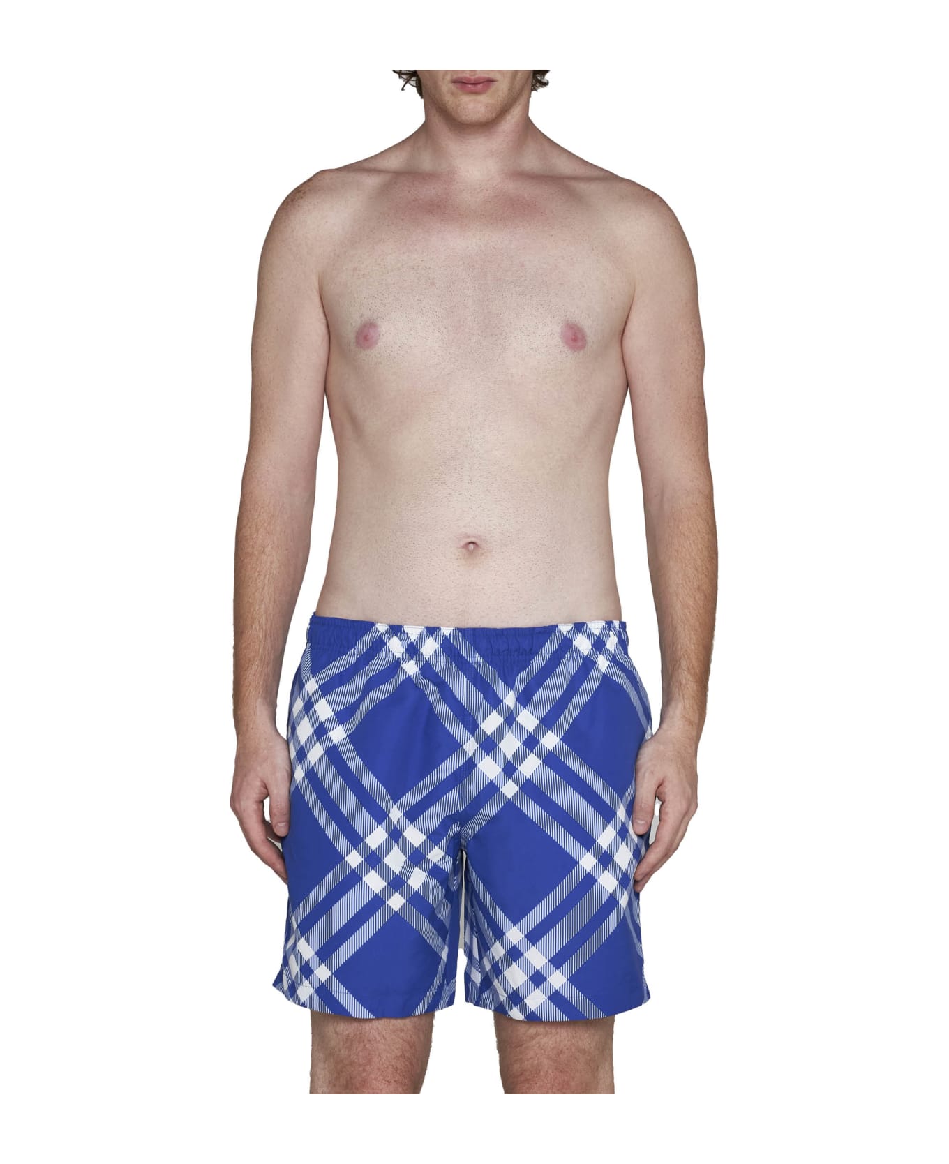 Burberry Check Printed Swim Shorts - Knight ip check