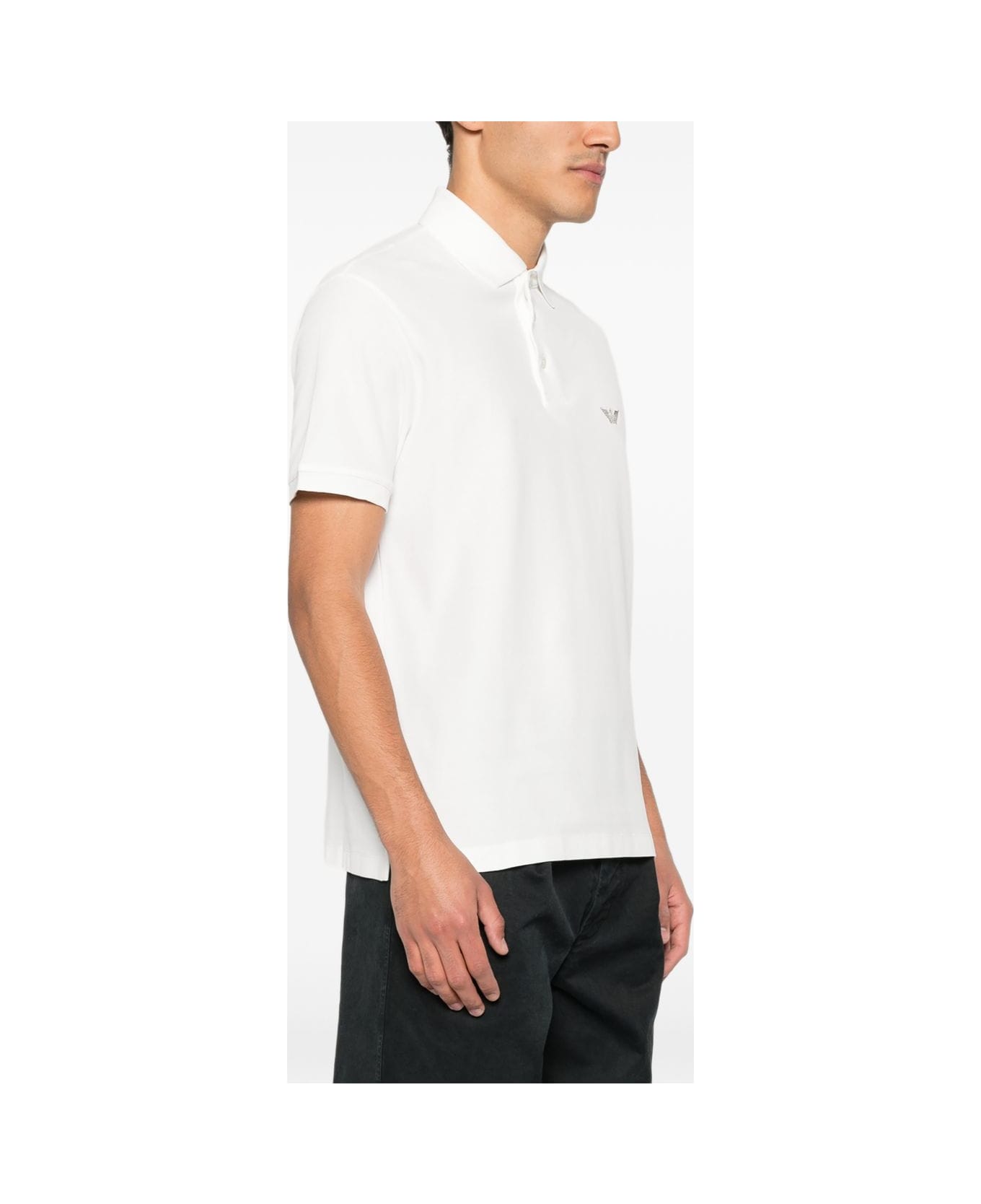 Emporio Armani Cotton Polo Shirt - White