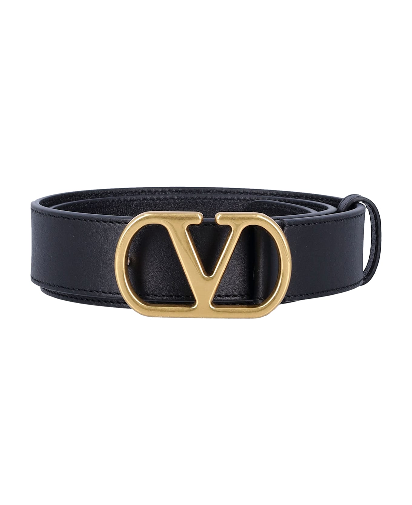 Valentino Garavani Vlogo Signature Belt - Black