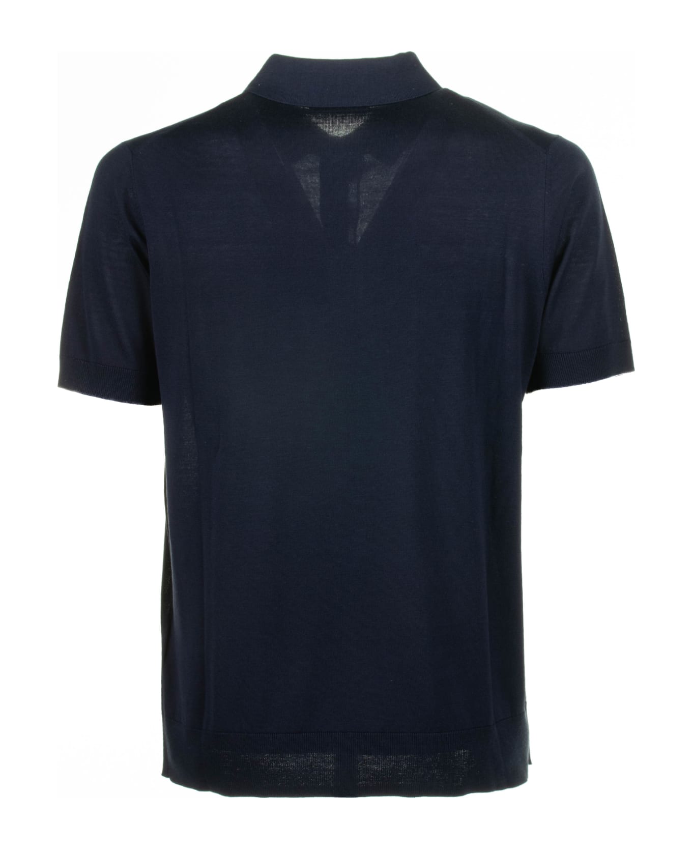 Paolo Pecora Blue Polo Shirt With Short Sleeves - Blu