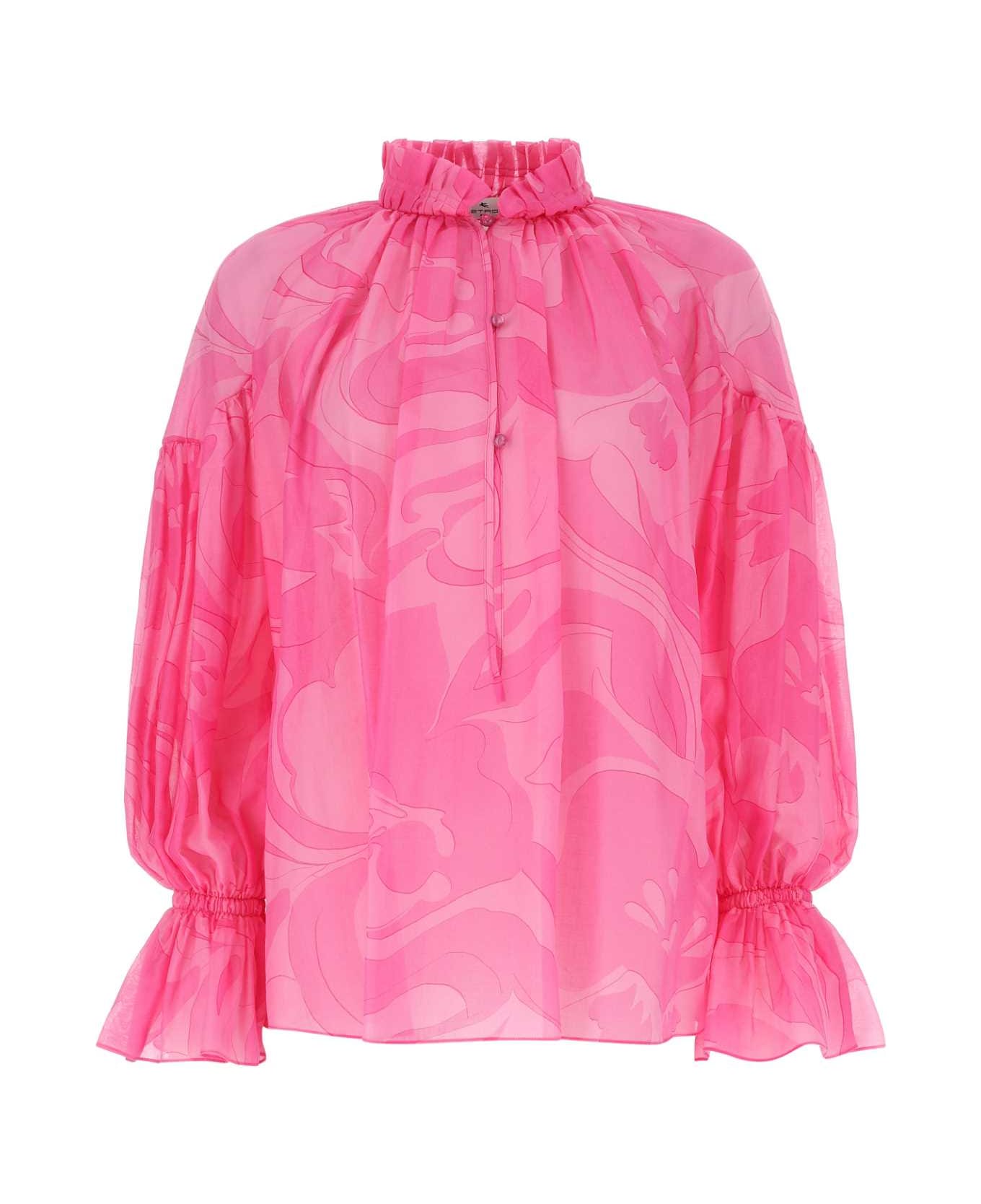 Etro Printed Voile Blouse - PINK