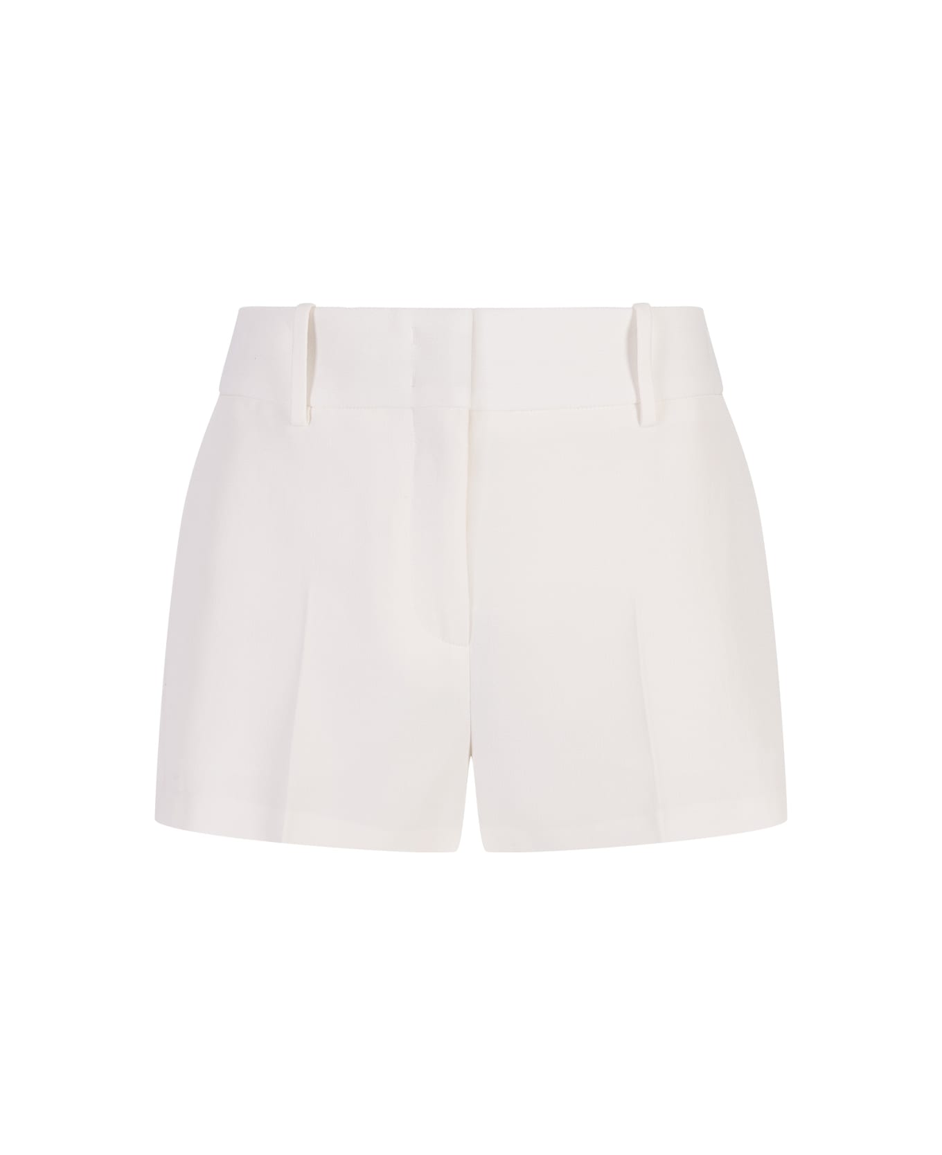 Ermanno Scervino White Linen Blend Tailored Shorts - White ショートパンツ