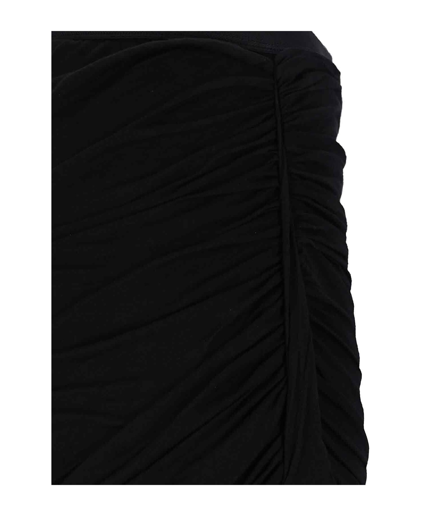 DRKSHDW Soft Edfu Ruched Maxi Skirt - Black