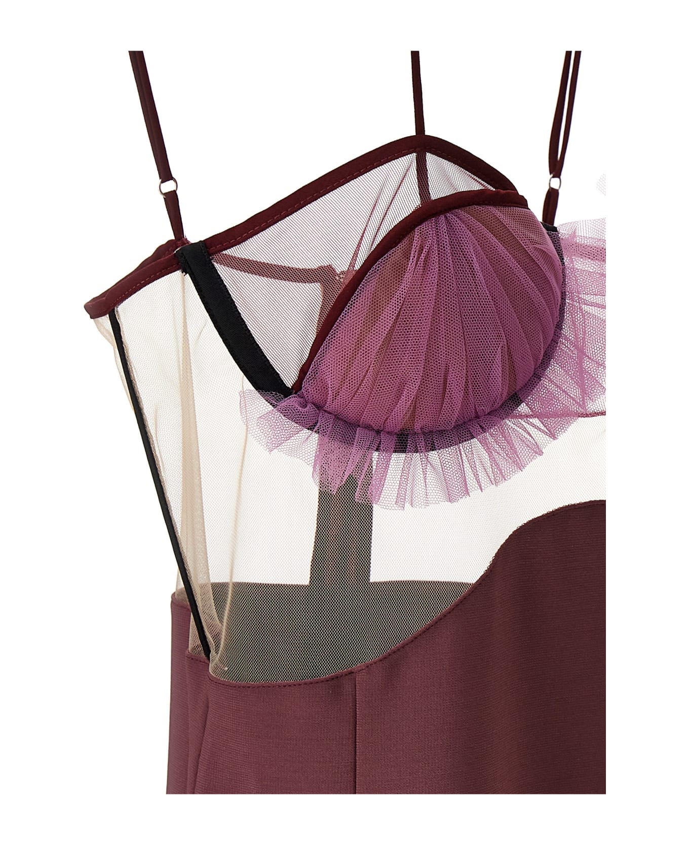 Nensi Dojaka 'explosive Flower Bra' Dress - Purple ワンピース＆ドレス