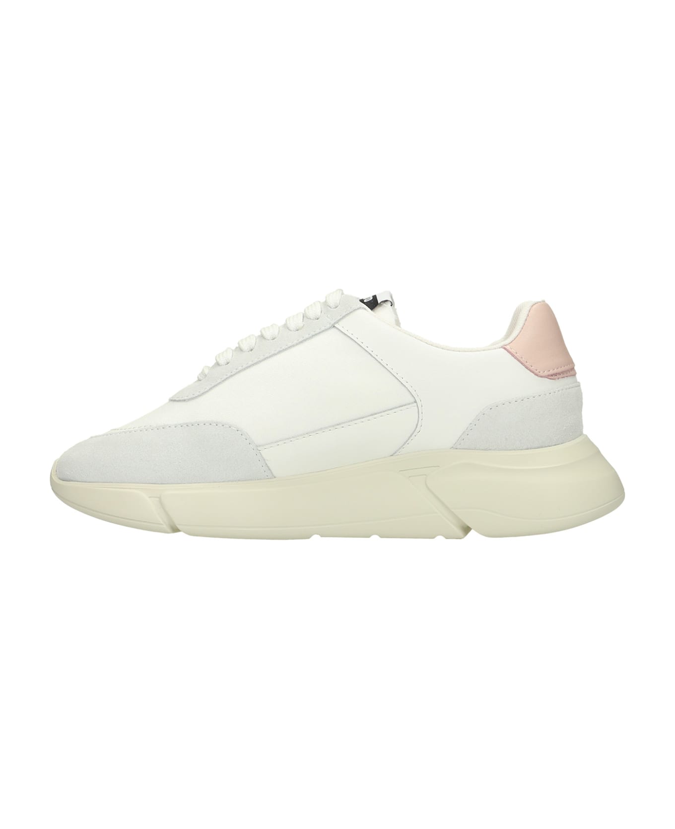 Axel Arigato Genesis Stripe Sneakers In White Suede And Leather - white