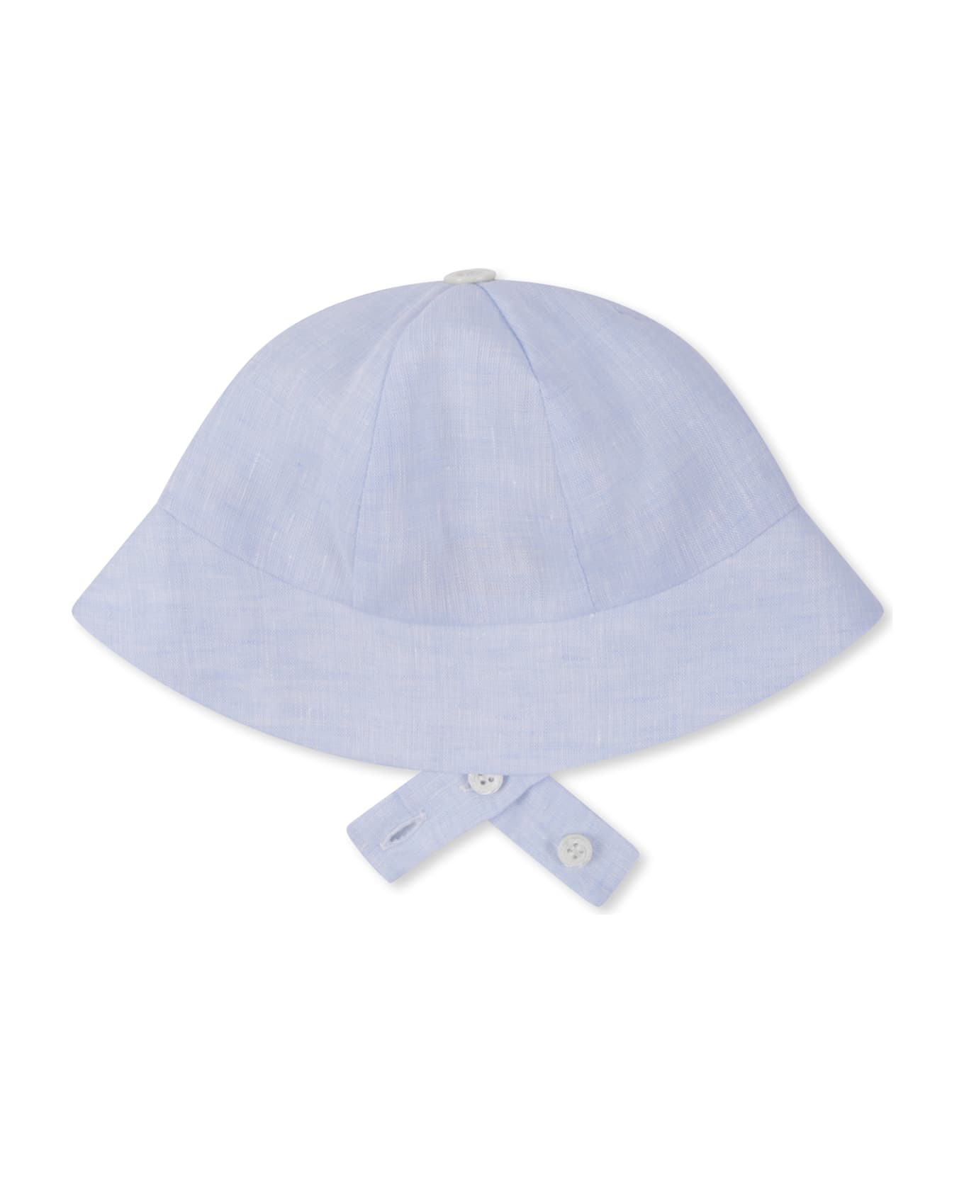 La stupenderia Light Blue Hat For Baby Boy - Light Blue