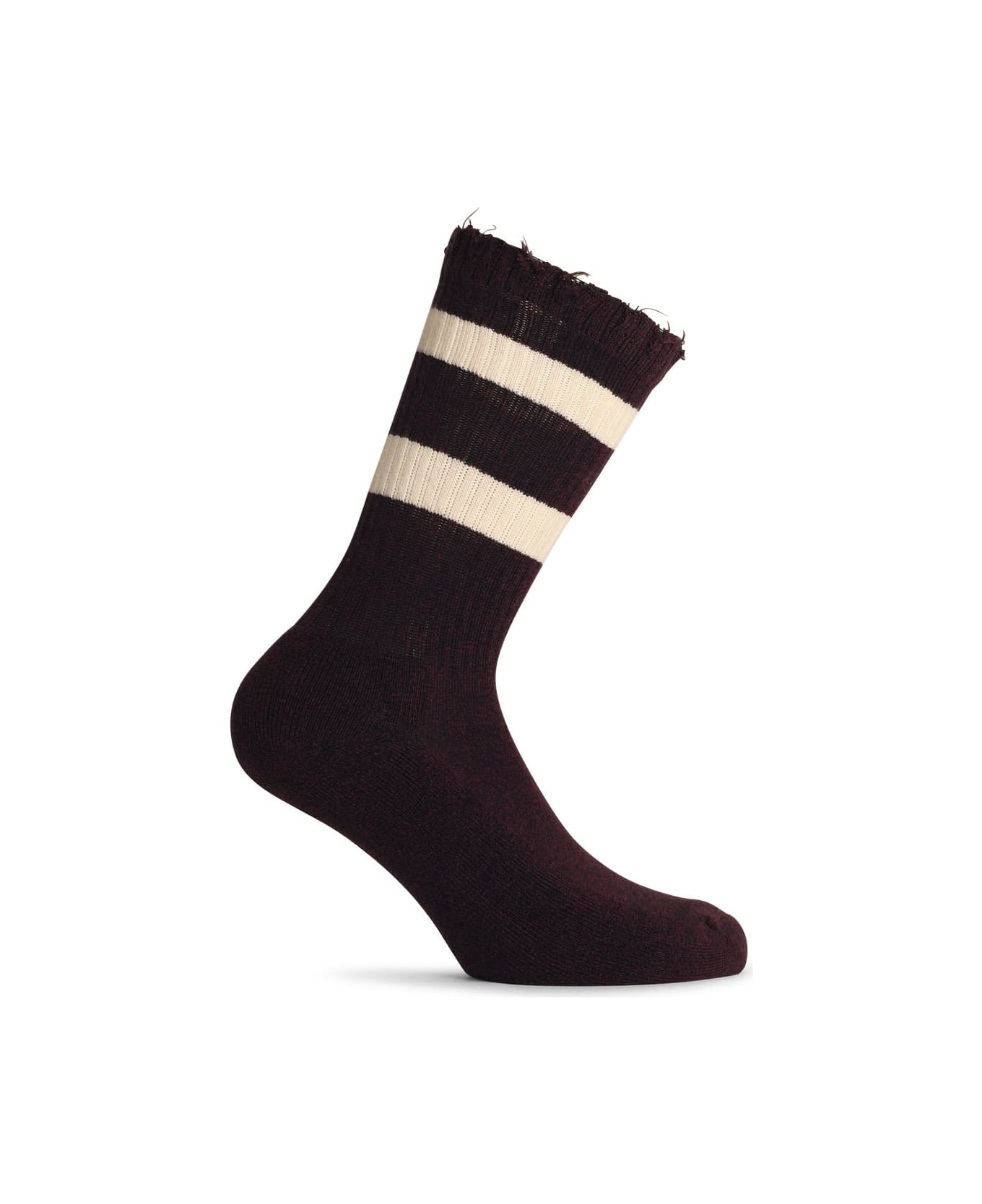 Golden Goose Burgundy Cotton Socks - Bordeaux