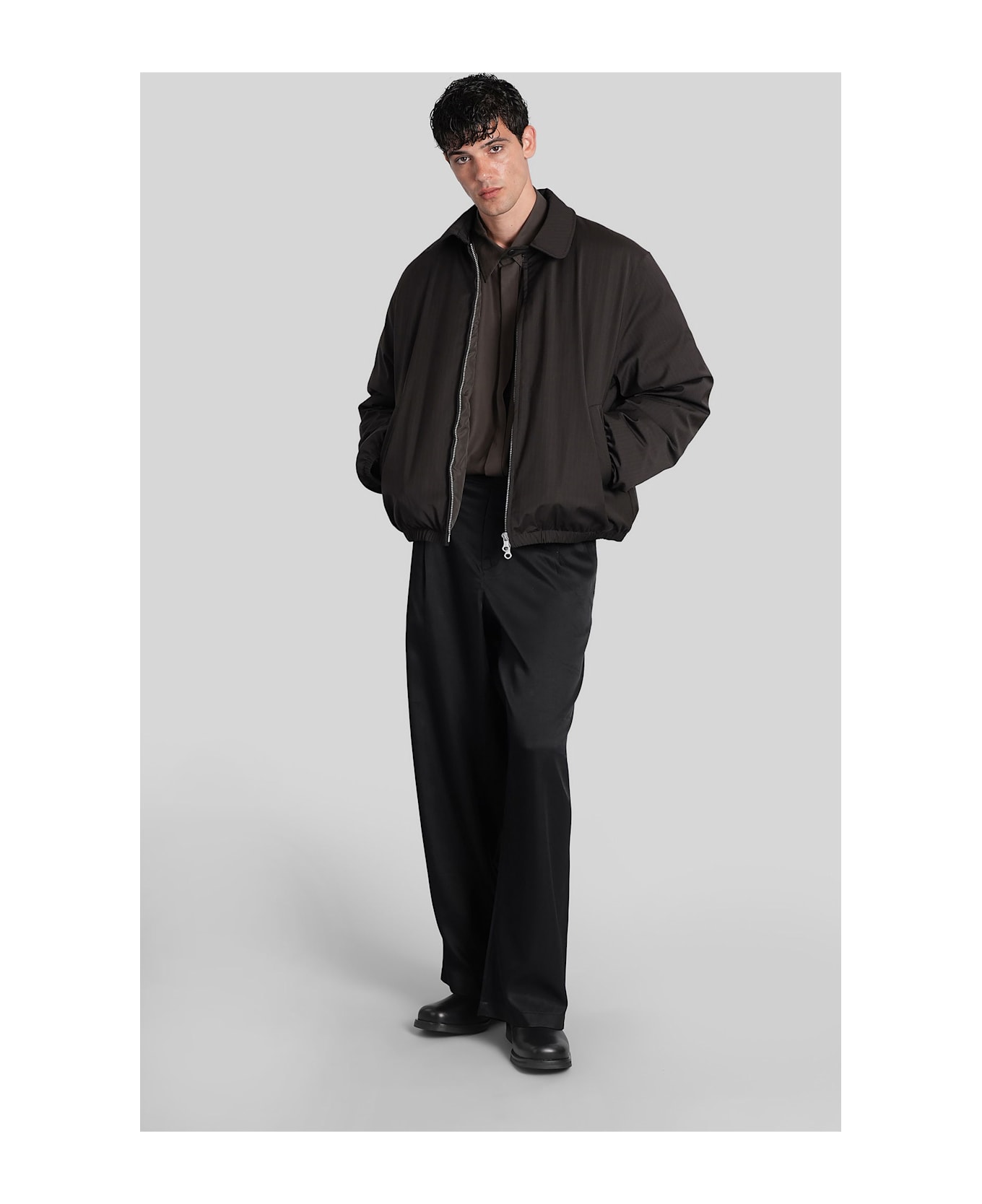 Our Legacy Shirt In Brown Wool And Polyester - brown