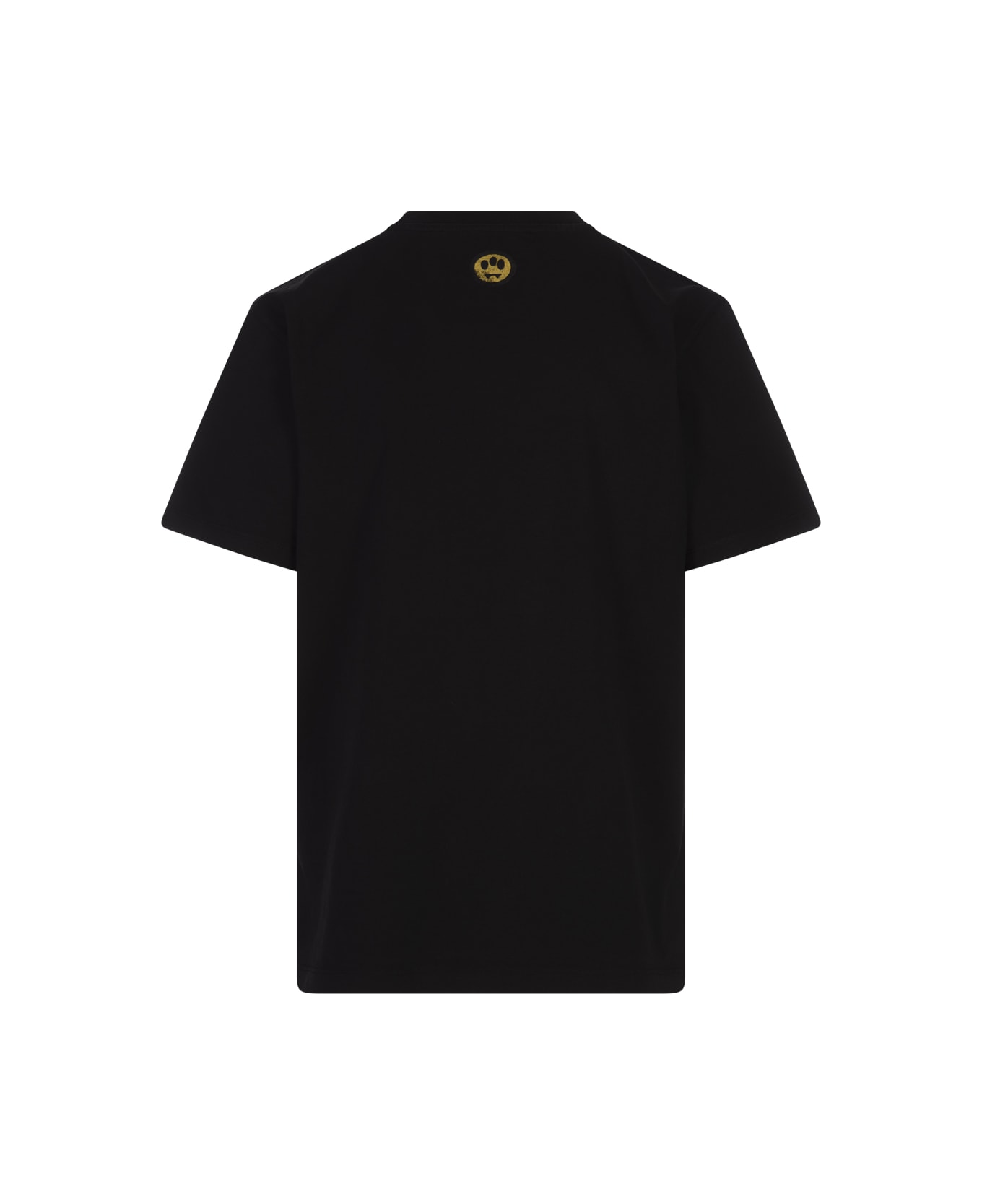Barrow Black T-shirt With Lettering And Graphic Print With Smile - Black
