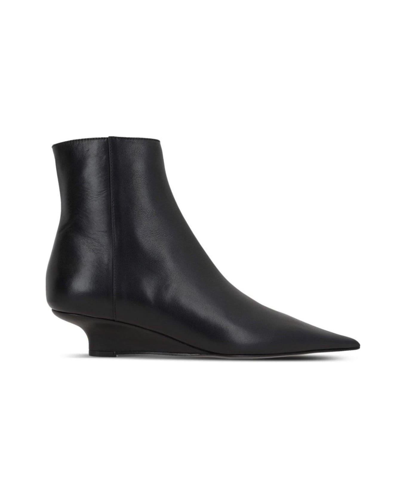 Totême Sharp Pointed-toe Ankle Boots - Black
