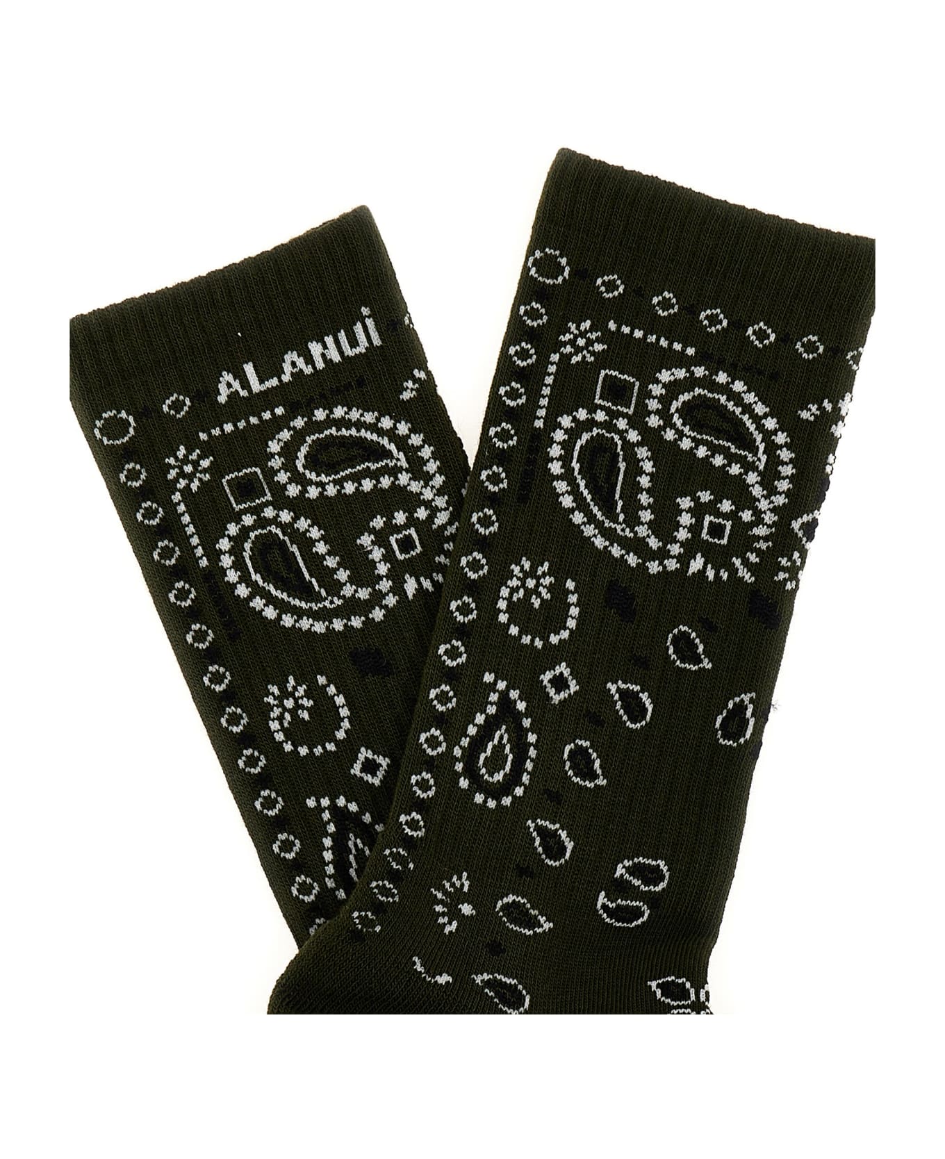 Alanui 'bandana' Socks - Green 靴下＆タイツ