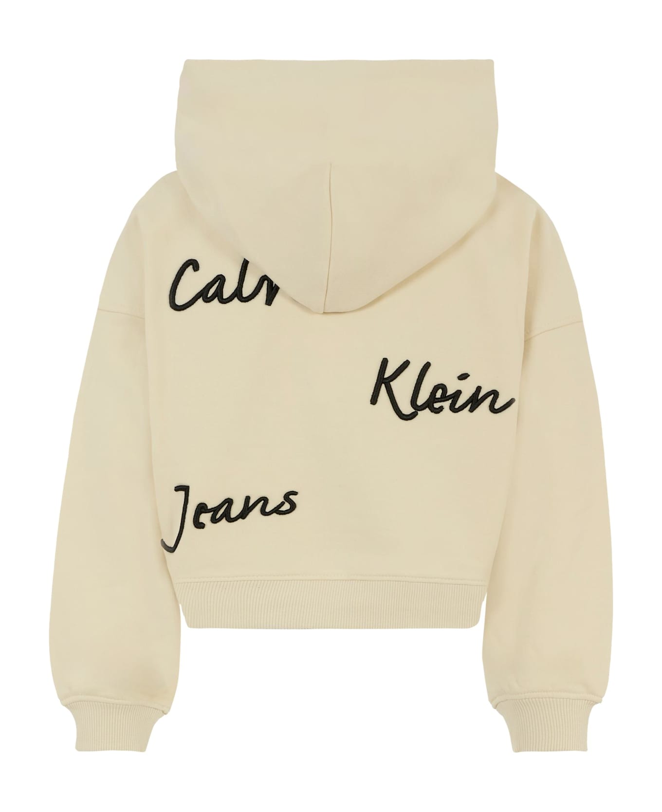 Calvin Klein Blue Sweatshirt For Boy With Logo - Beige