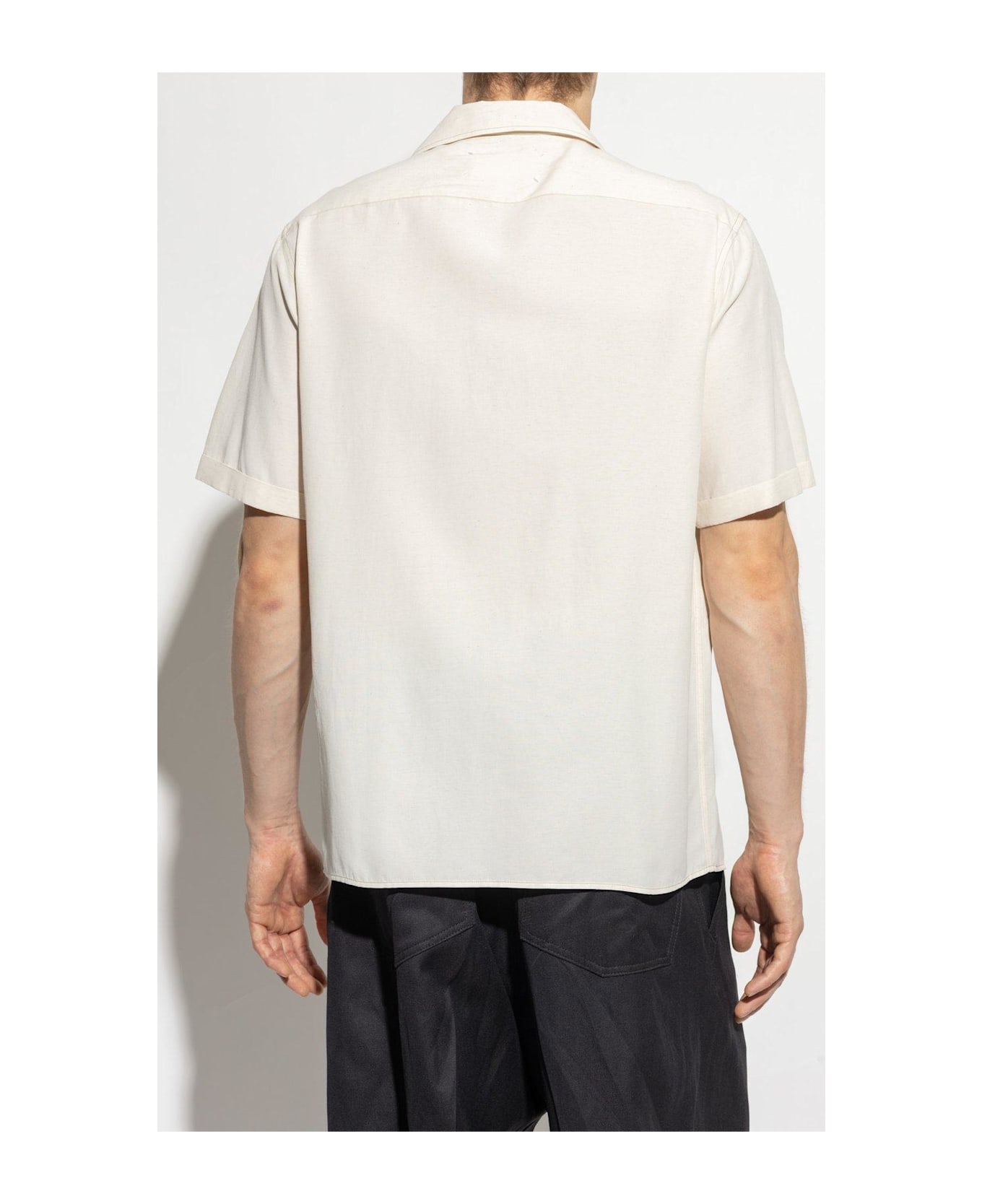 Maison Margiela Short-sleeved Straight Hem Shirt - beige