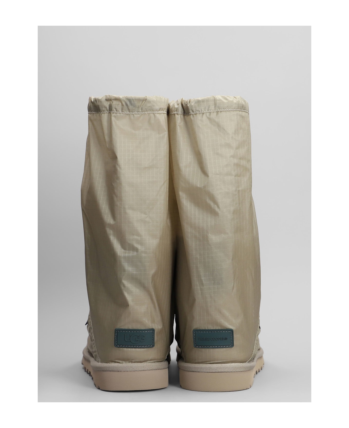 UGG Classic Mini Low Heels Boots In Green Nylon - green