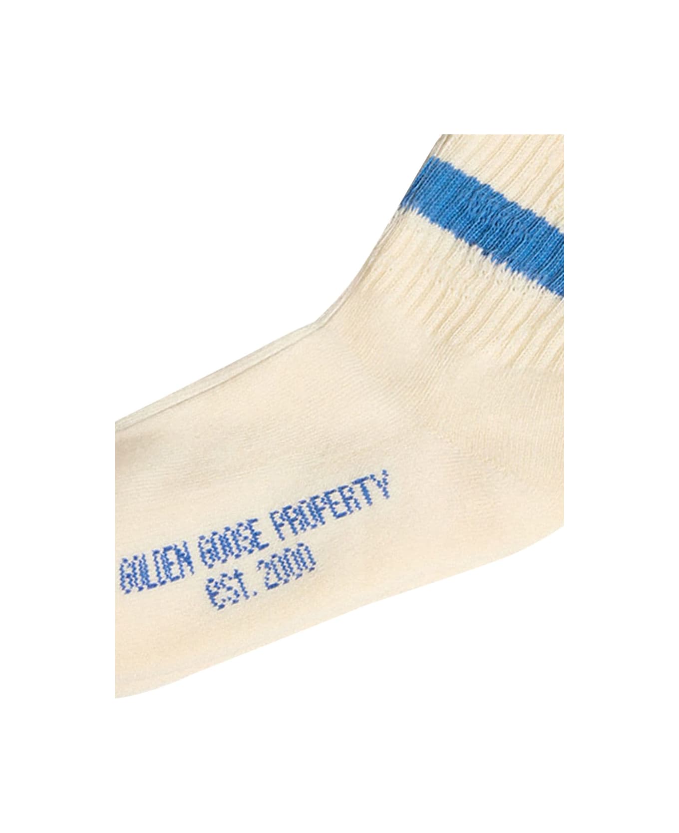 Golden Goose Kids' Socks High Rib/ Stripes/ Distressed - WHITE