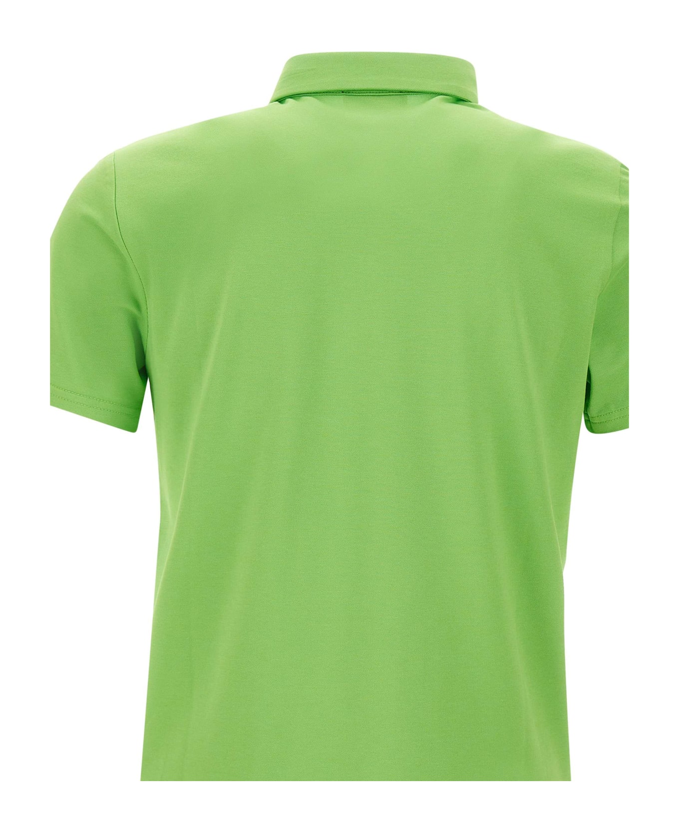 Peuterey "mezzola" Cotton And Silk Polo Shirt - GREEN