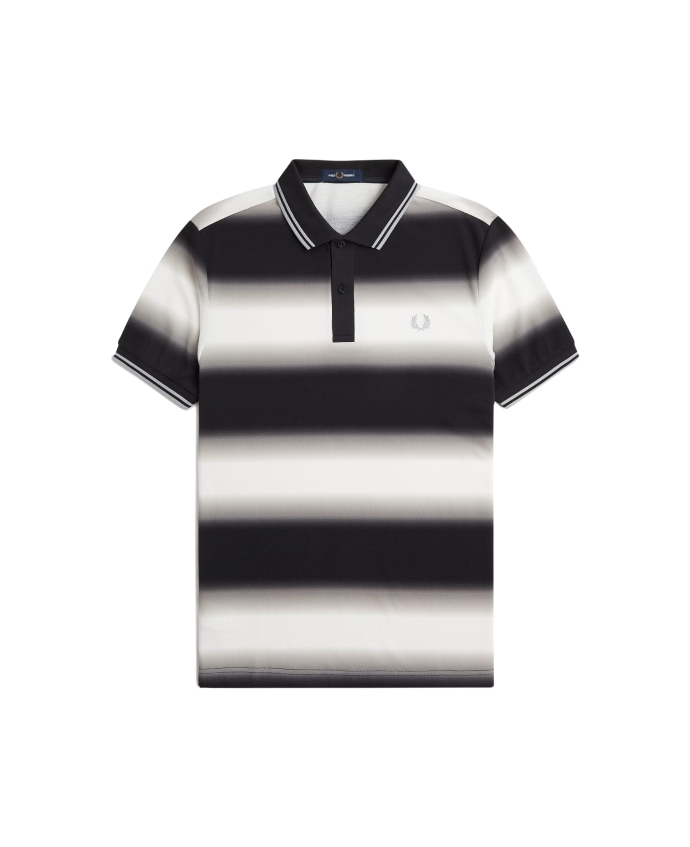 Fred Perry Fp Stripe Graphic Polo Shirt - Snow White