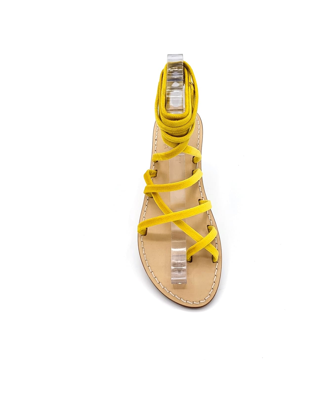 Dea Sandals Yellow Velvet Gladiator Sandals - yellow velvet